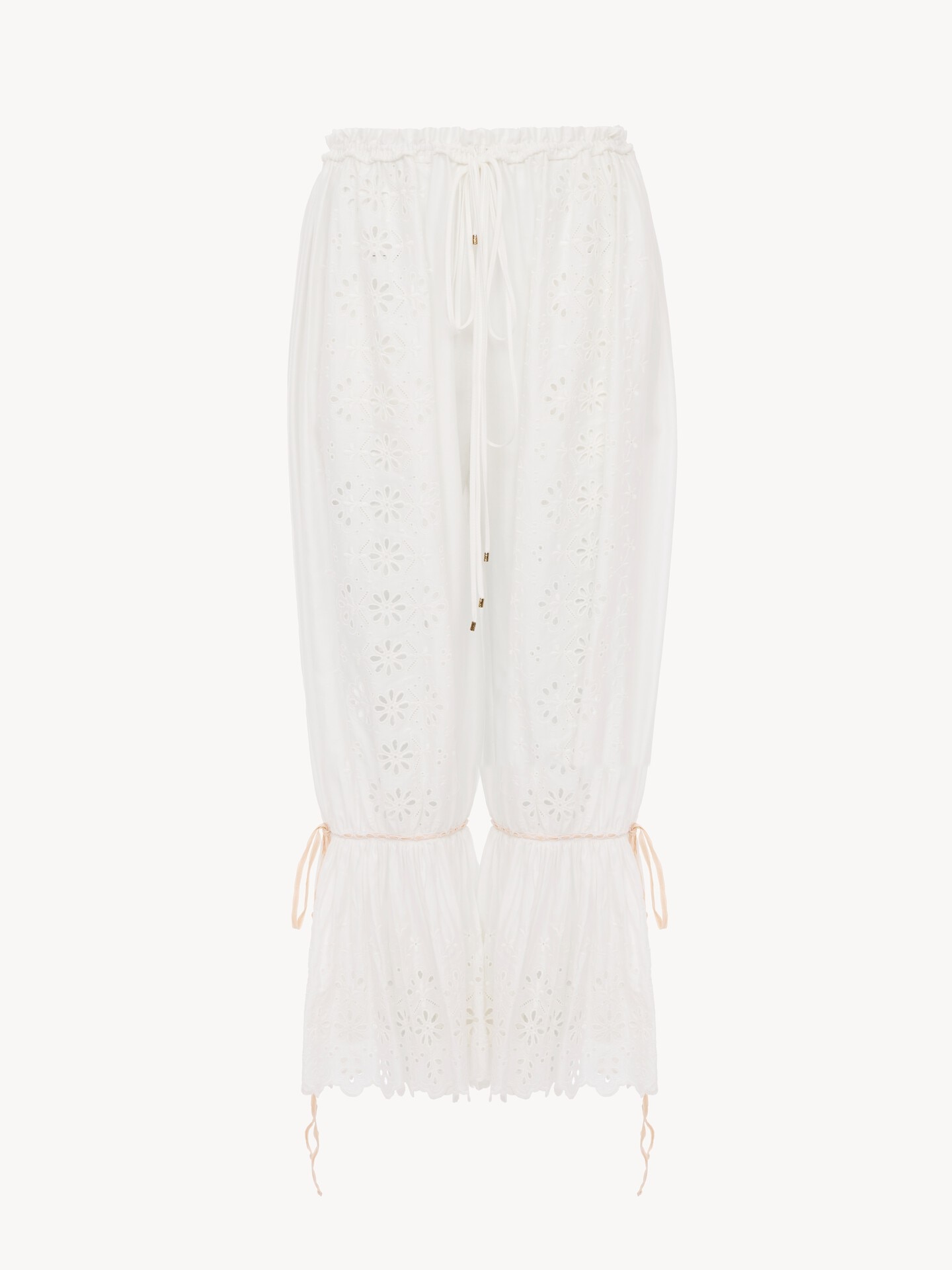 Fluid drawstring trousers in soft cotton - 2
