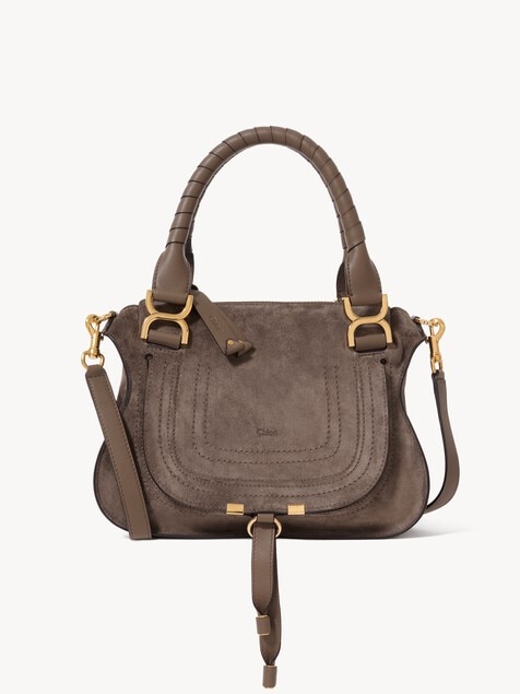 Small Marcie bag in suede leather
