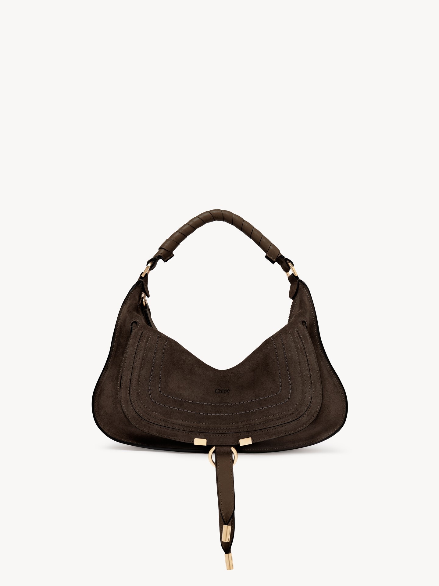Small Marcie shoulder bag in suede leather - 2