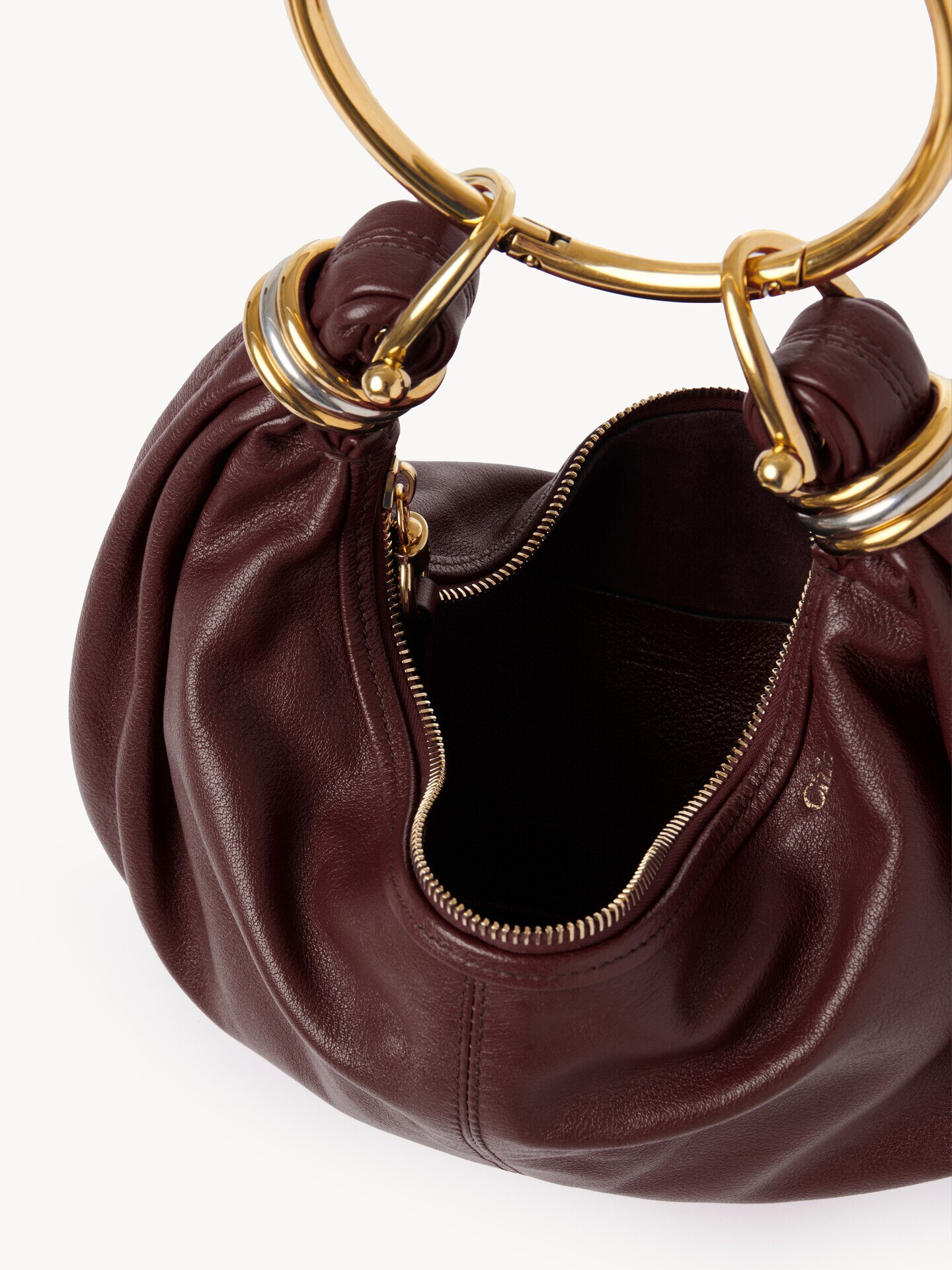 Small Bracelet Hobo bag in grained leather - 5