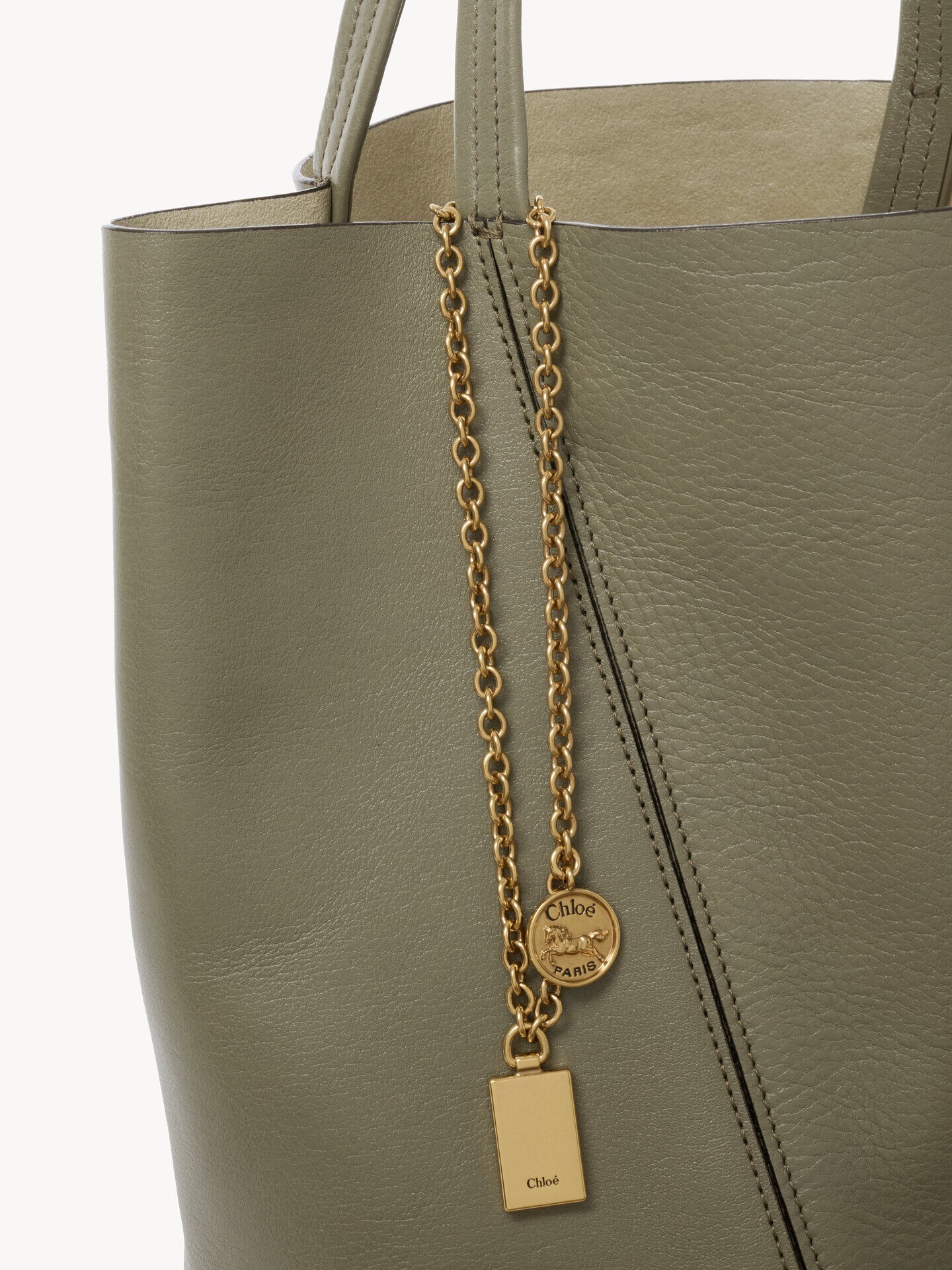 Chloé Spin tote bag in grained leather - 6