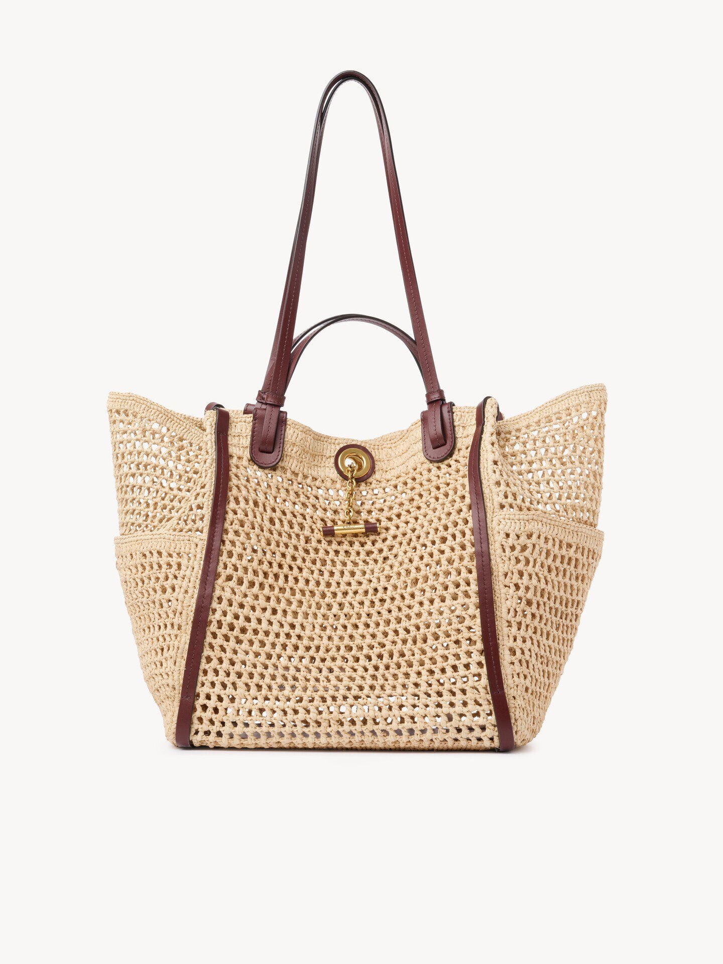 Bolso de doble asa Chlo&eacute; Iconic en rafia - 7