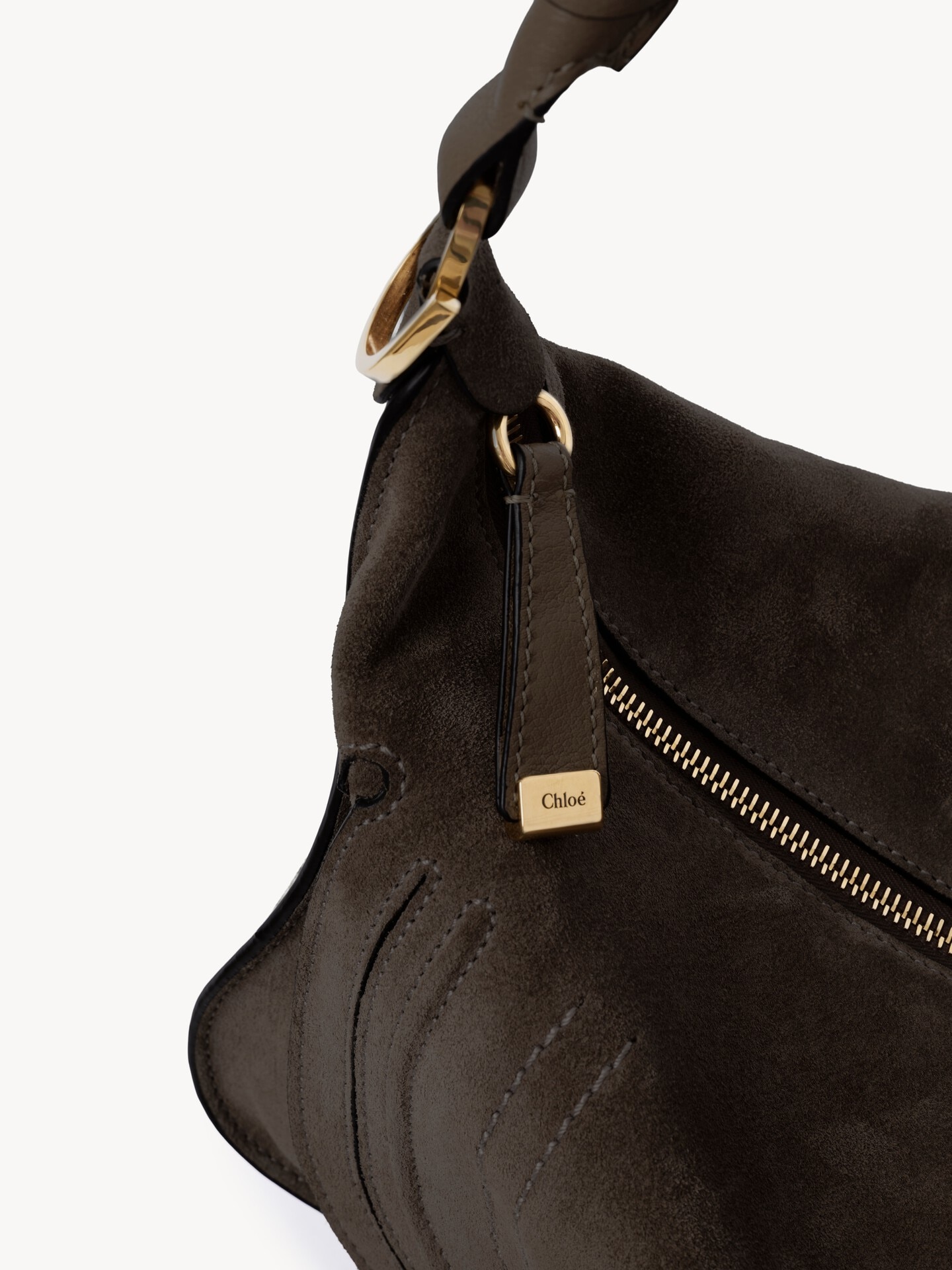 Small Marcie shoulder bag in suede leather - 6