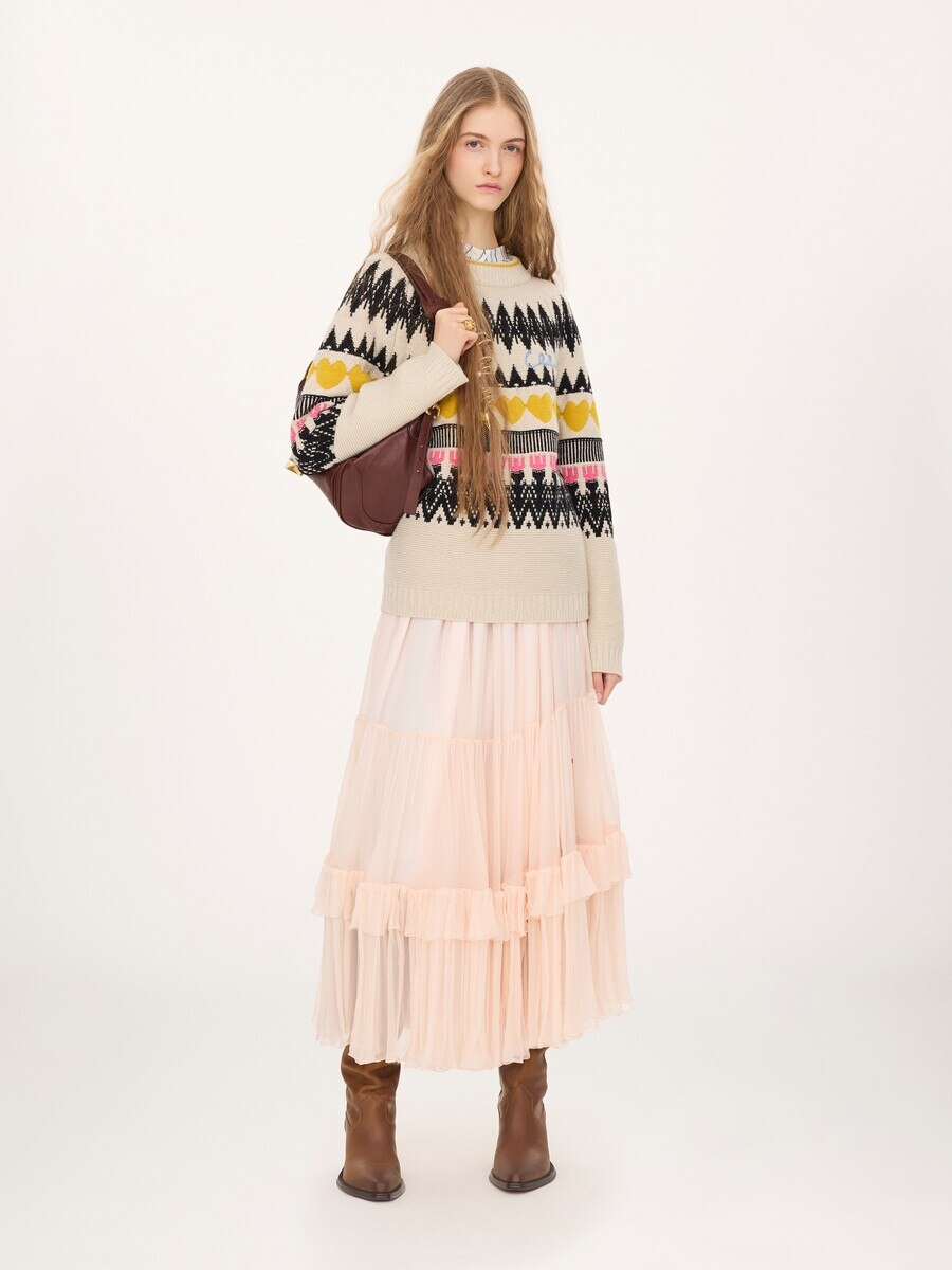Generous logo sweater in a wool & cashmere knit - 3