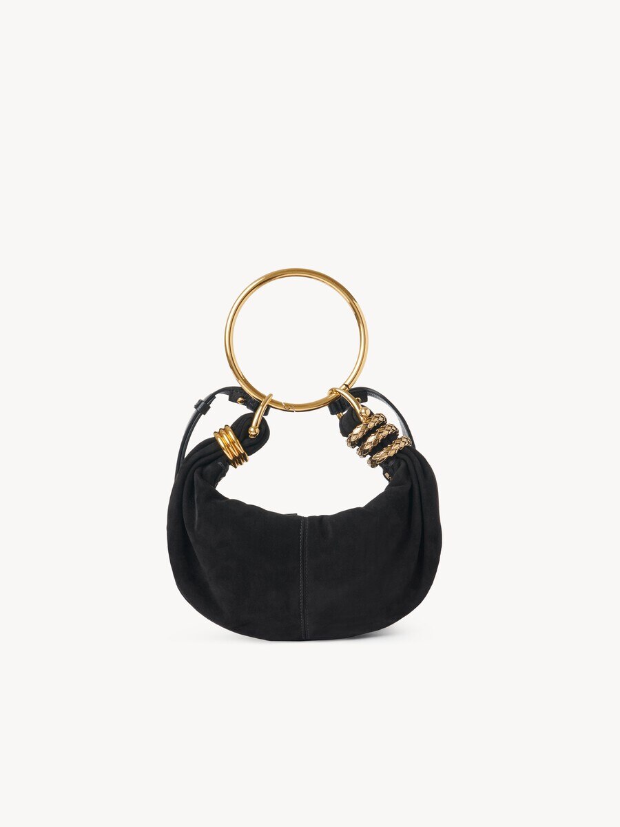 Small Snake Bracelet Hobo bag in suede leather - 5