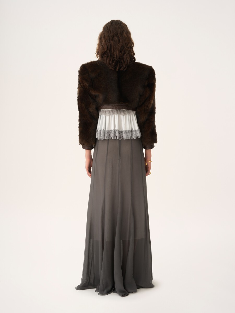 Cropped Spencer jacket in leather - 5