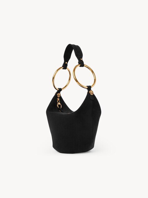 Small Bracelet handbag in suede leather