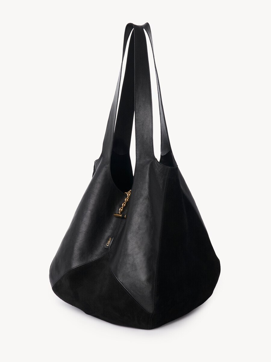 Chlo&eacute; Balloon bag in grained & suede leather - 6