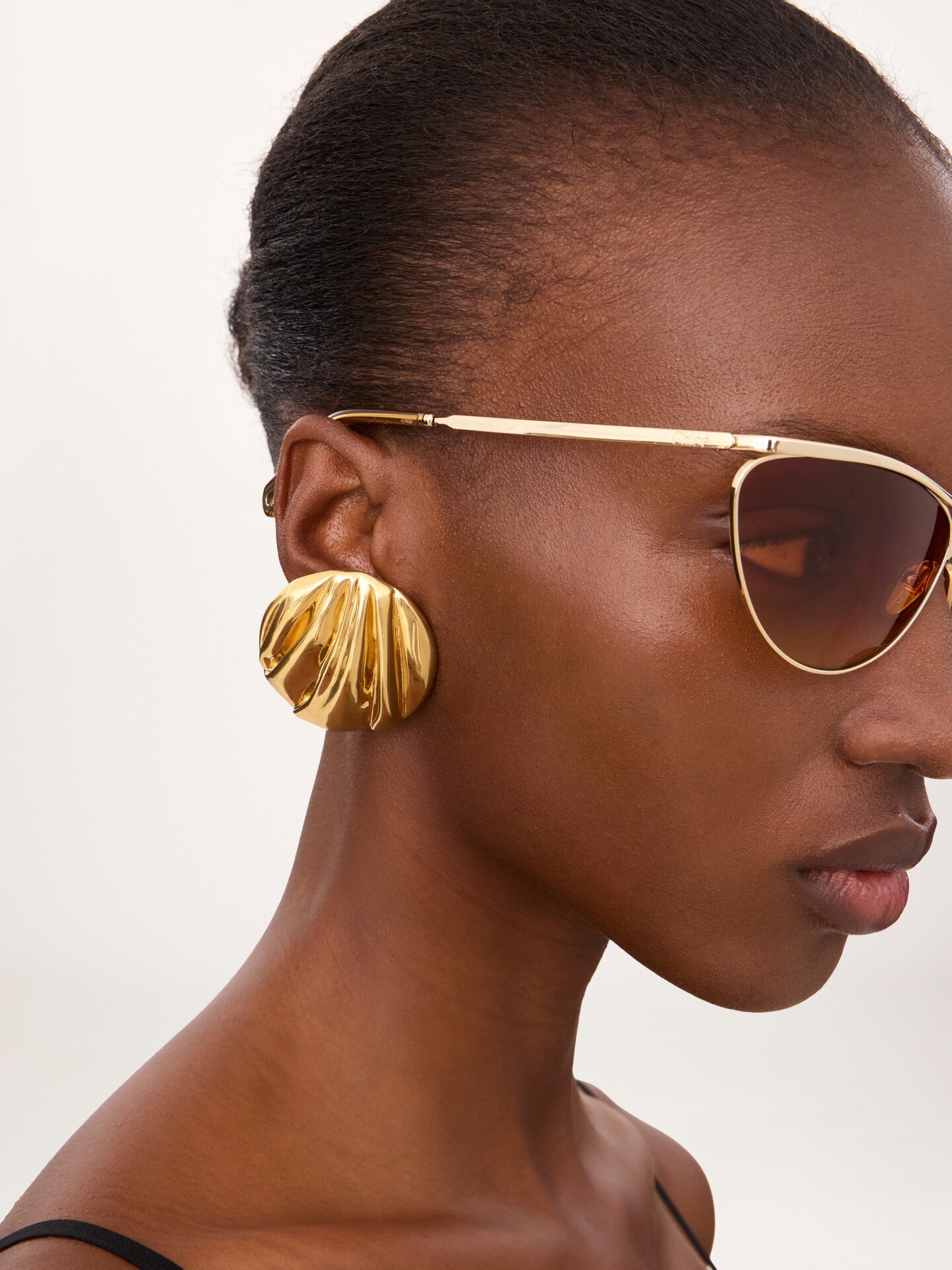 Pendientes Chlo&eacute; Pleats - 3