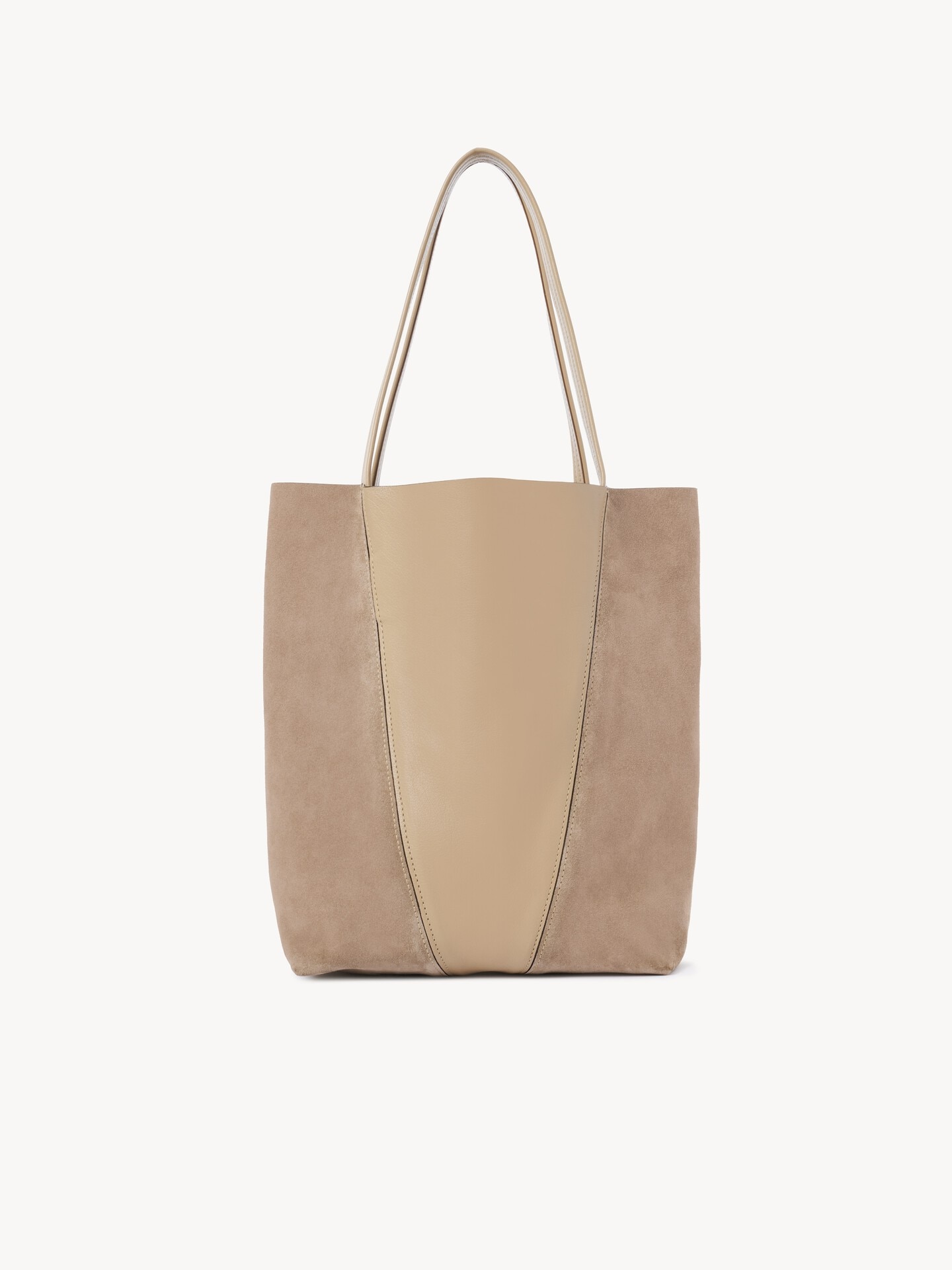 Chloé Spin tote bag in grained and suede leather - 5