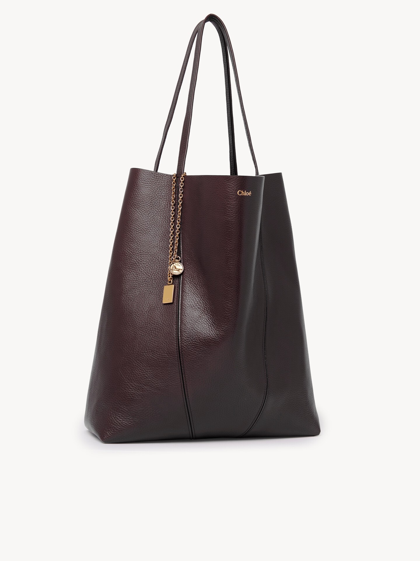 Large Chlo&eacute; Spin tote bag in grained leather - 3
