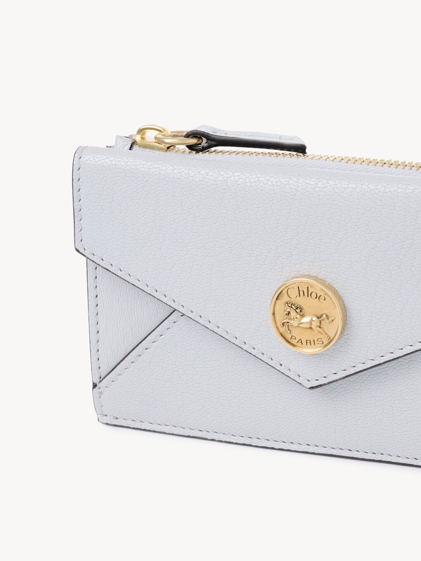 Cartera peque&ntilde;a Envelope con ranuras para tarjetas de cuero granulado - 6
