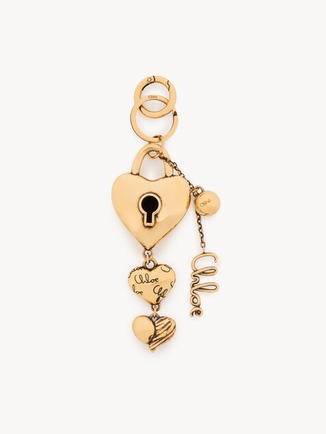 Charm de bolso llavero Chlo&eacute; Symbols Multiple Hearts de cobre