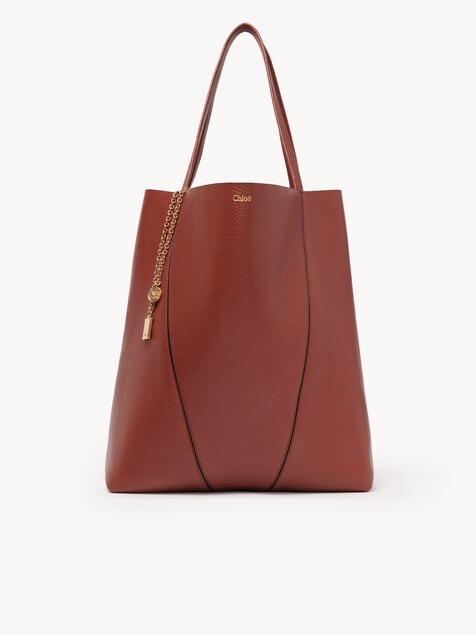 Bolso tote Chlo&eacute; Spin grande de cuero granulado