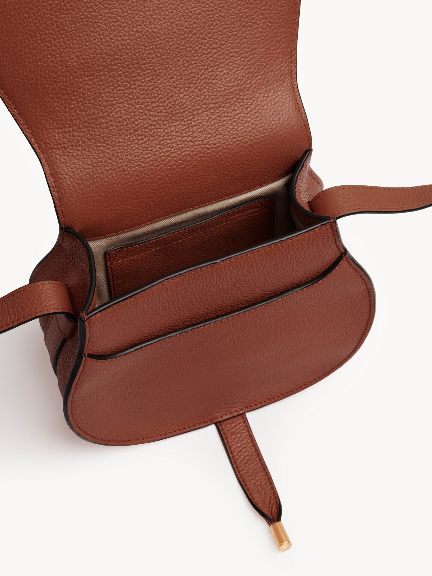 Small Marcie saddle bag in grained leather - 6