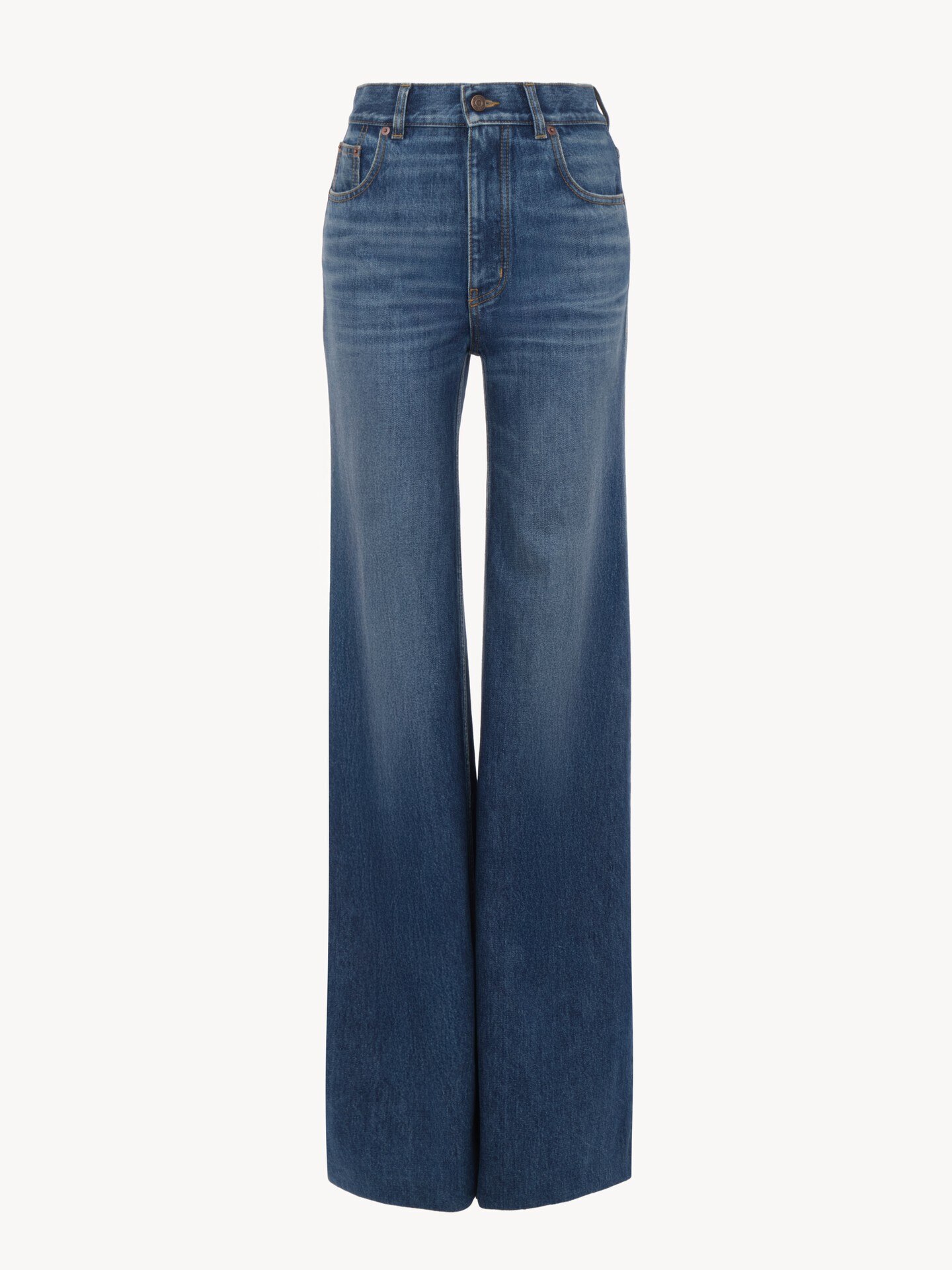 High-rise flare jeans in denim - 2