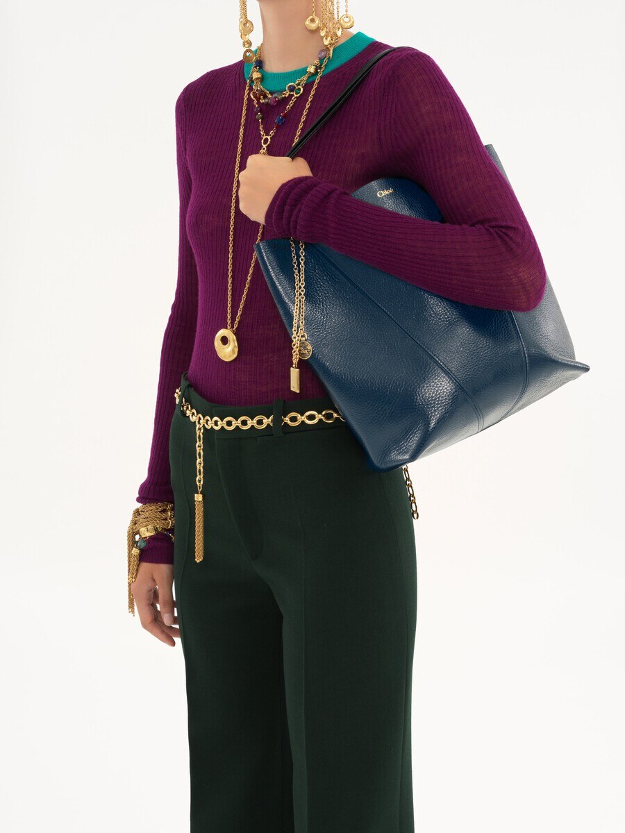 Bolso tote Chlo&eacute; Spin de cuero granulado - 3