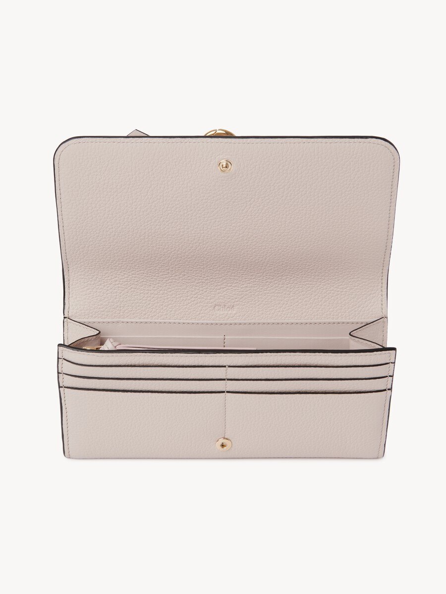 Alphabet wallet with flap in grained leather - 5