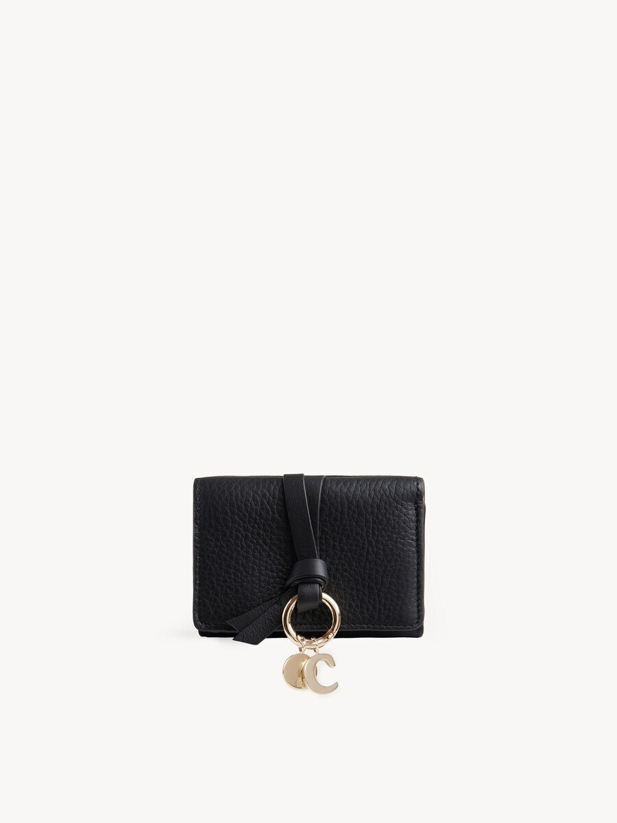 Mini Alphabet tri-fold in grained leather - 2