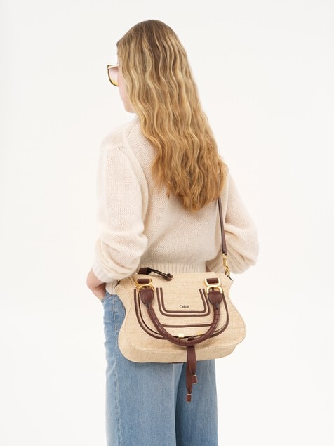 Bolso peque&ntilde;o Marcie de fibras de efecto rafia