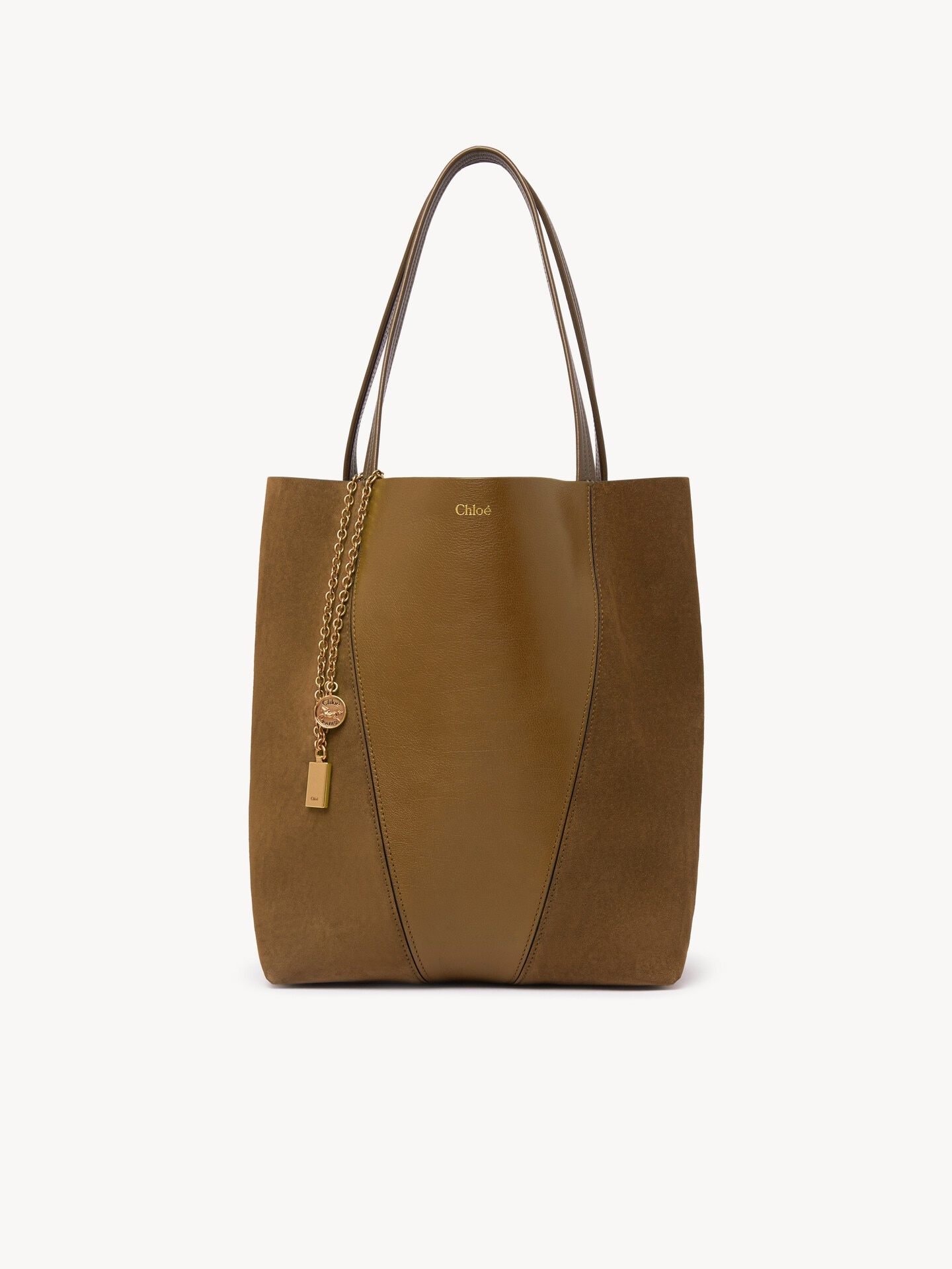 Bolso tote Chlo&eacute; Spin de cuero granulado y ante - 1