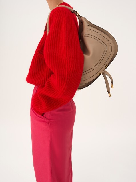 Bolso de hombro Marcie de cuero suave