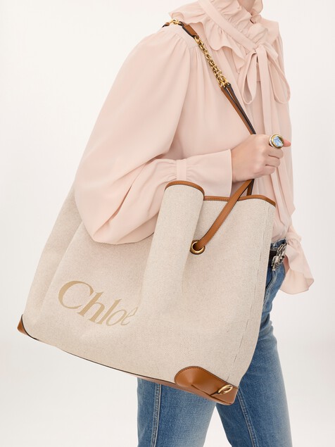 Large Chlo&eacute; Clover double carry bag in canvas