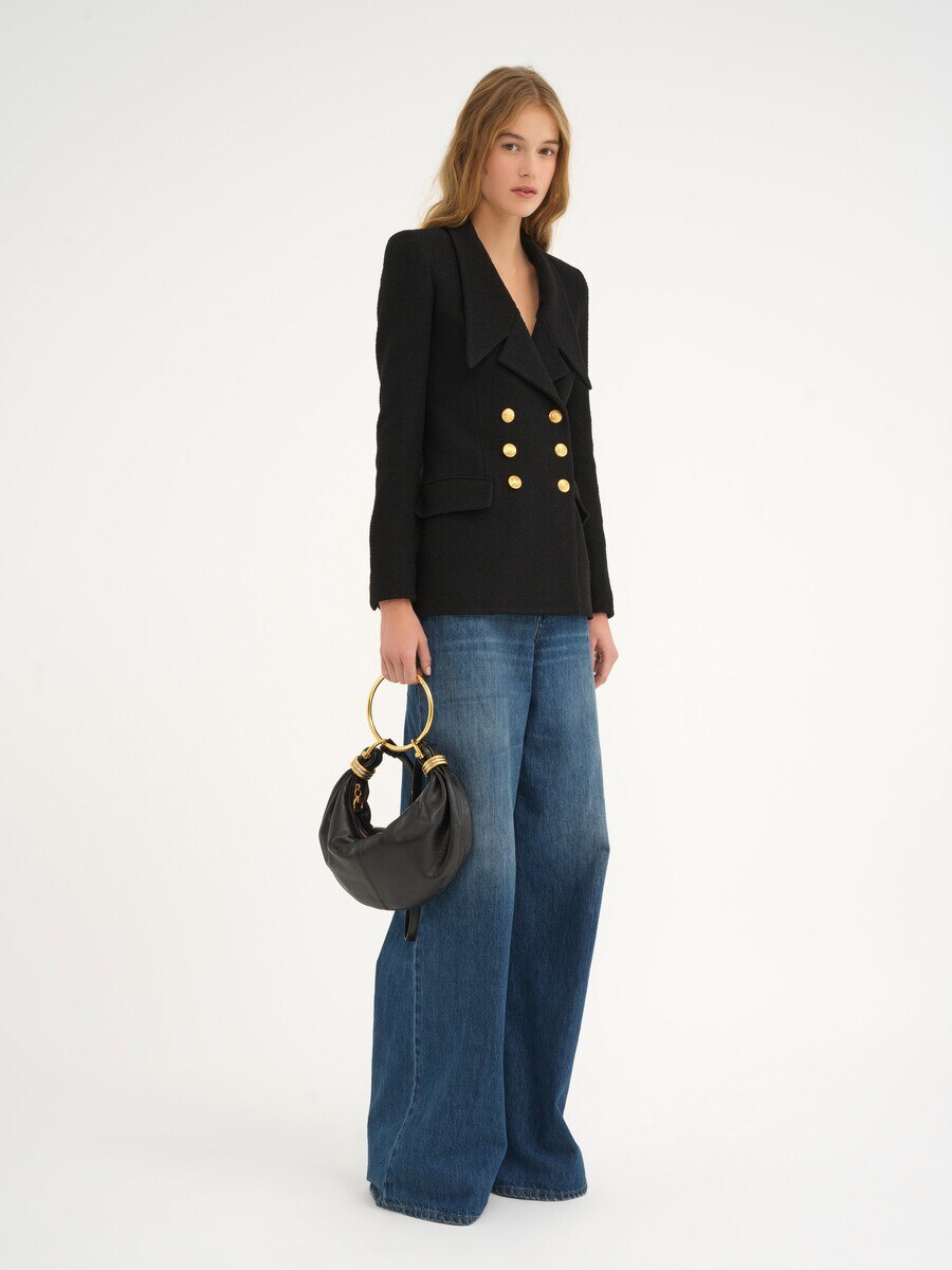 Small Bracelet Hobo bag in grained leather - 11