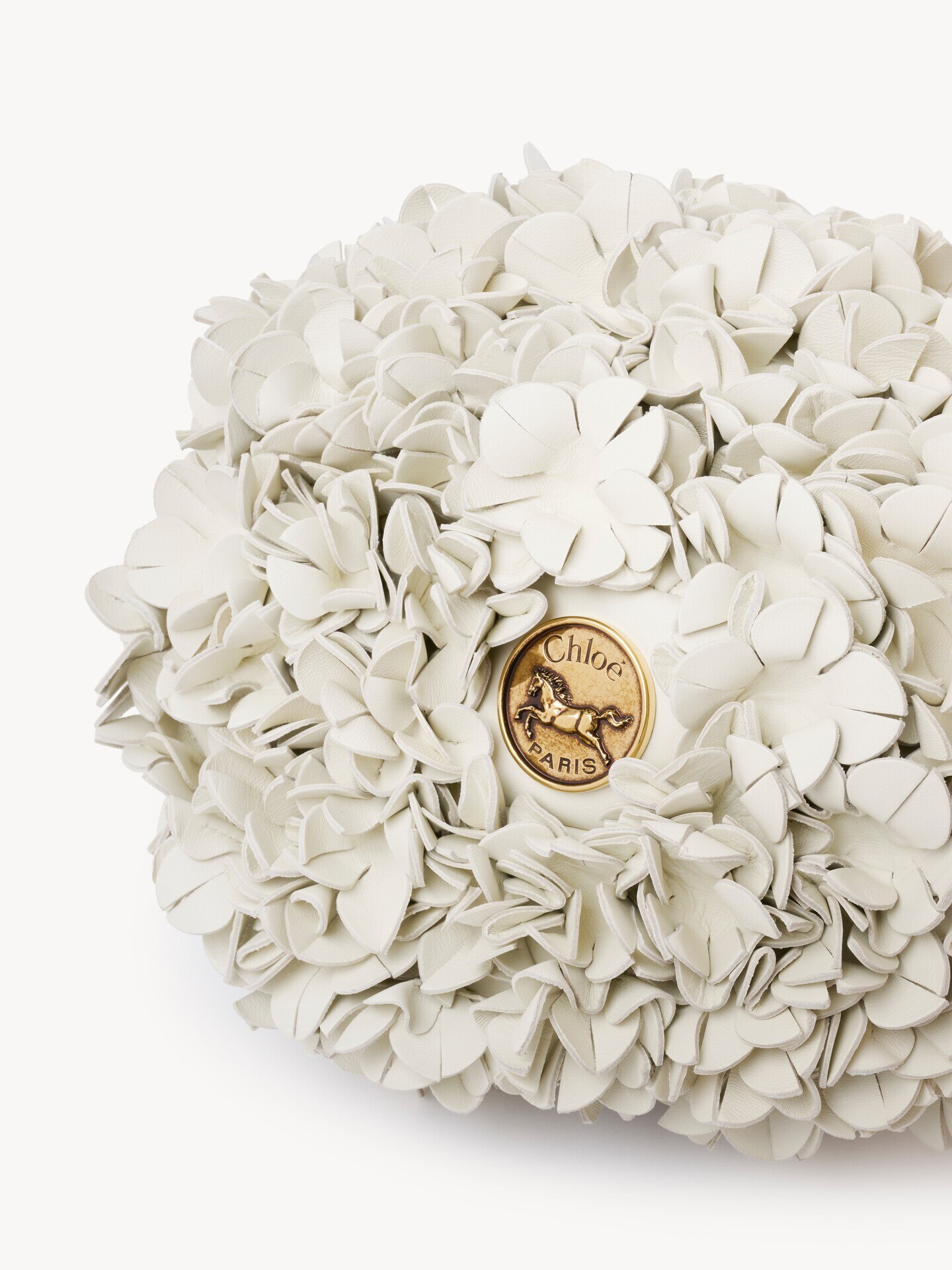 Chlo&eacute; Pliss&eacute; shoulder bag with chain in leather with flowers - 9