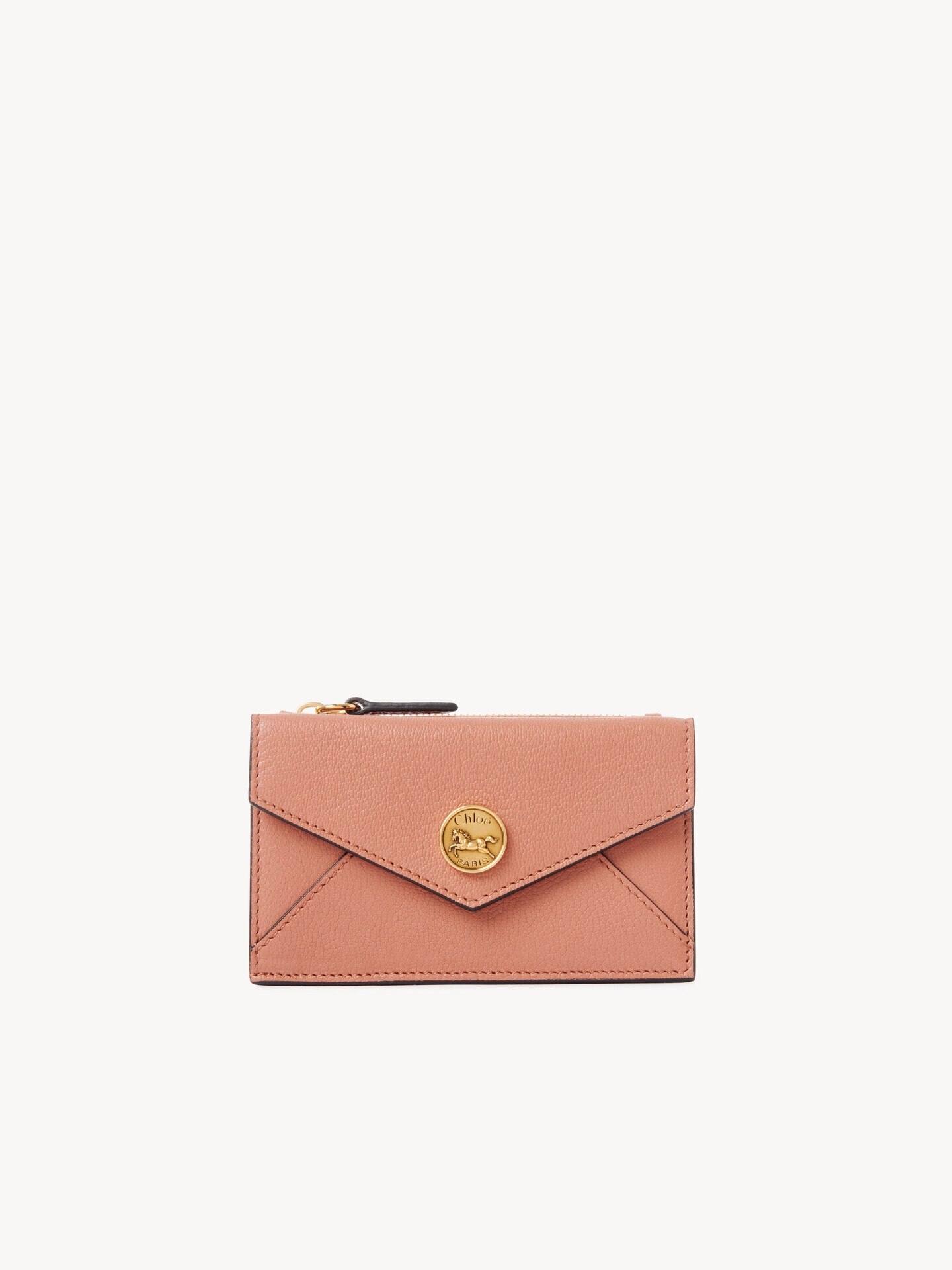 Cartera peque&ntilde;a Envelope con ranuras para tarjetas de cuero granulado - 2