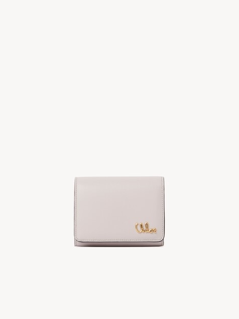 Small Chloé Iconic tri-fold with coin pocket in grained leather
