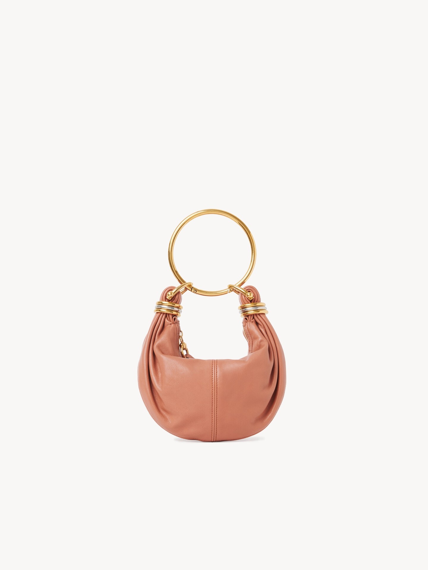 Mini Bracelet Hobo bag in grained leather - 7