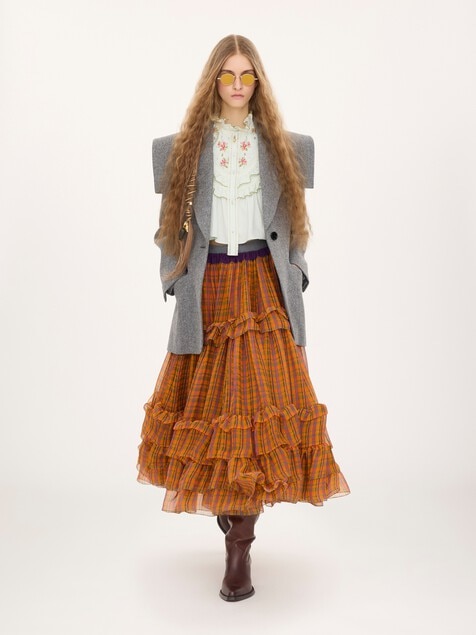 Chaqueta de sastre de botonadura sencilla de lana jaspeada