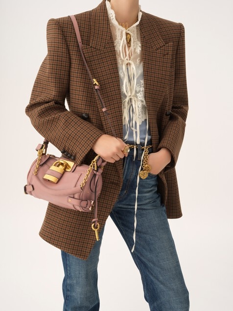 Small Paddington chain bag in grained leather