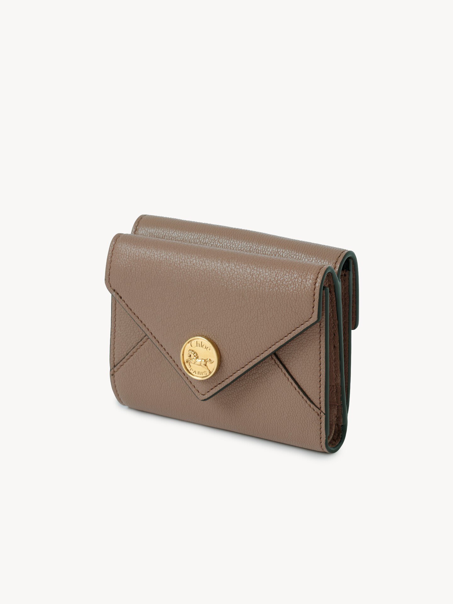 Small Envelope tri-fold wallet in grained leather - 3