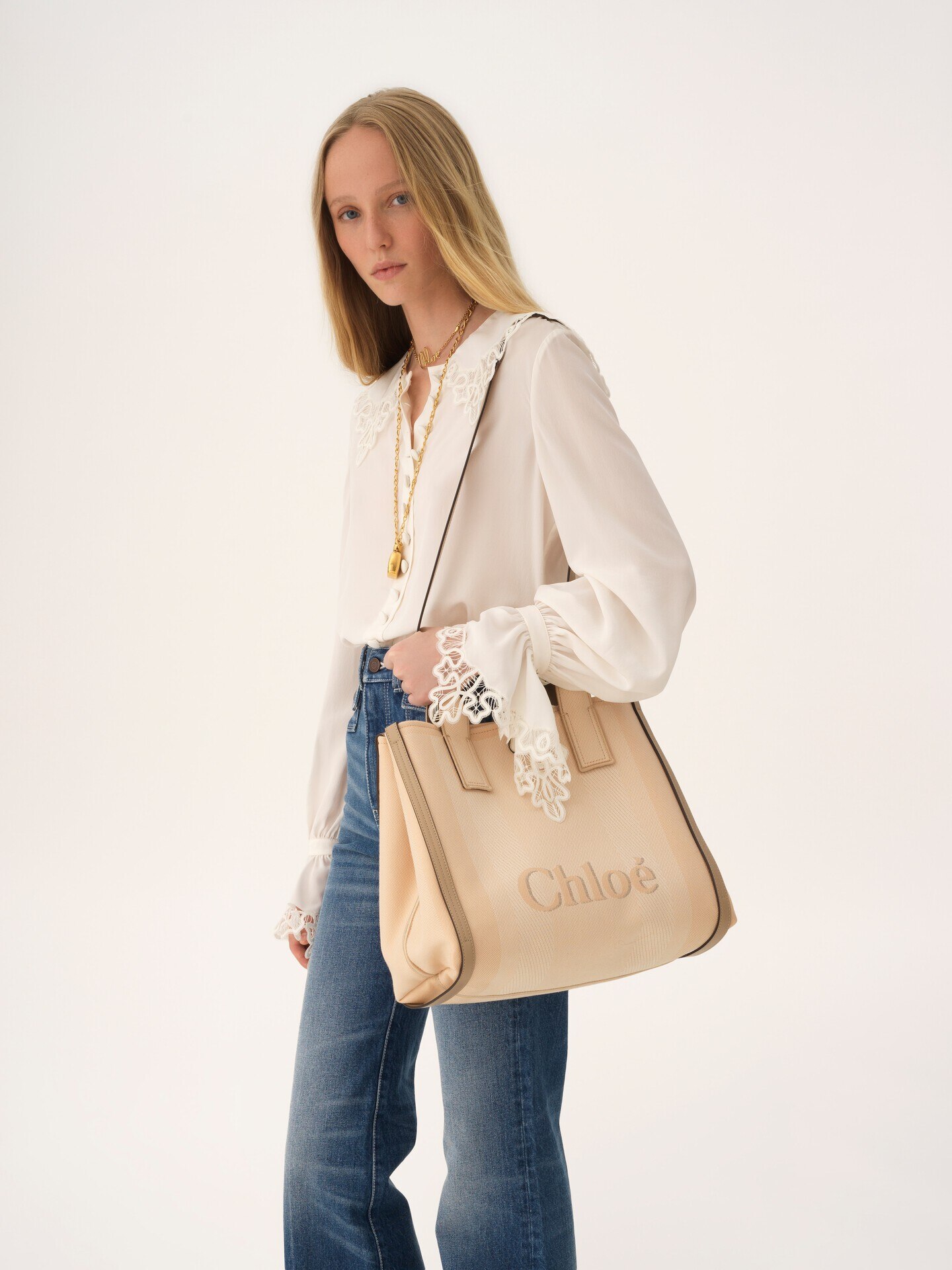 Chloé Carry tote bag in canvas - 3