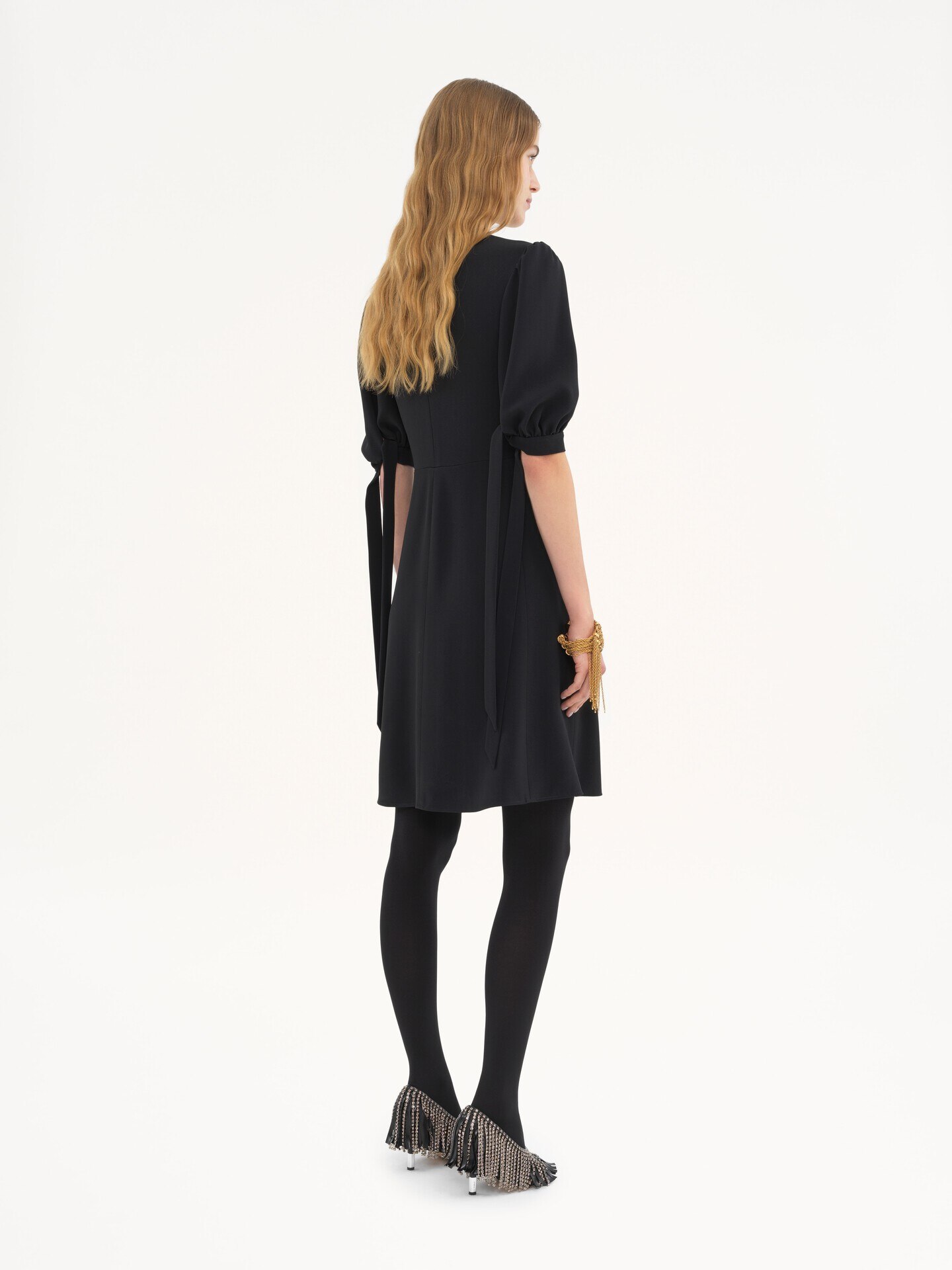 A-line dress in crêpe - 5