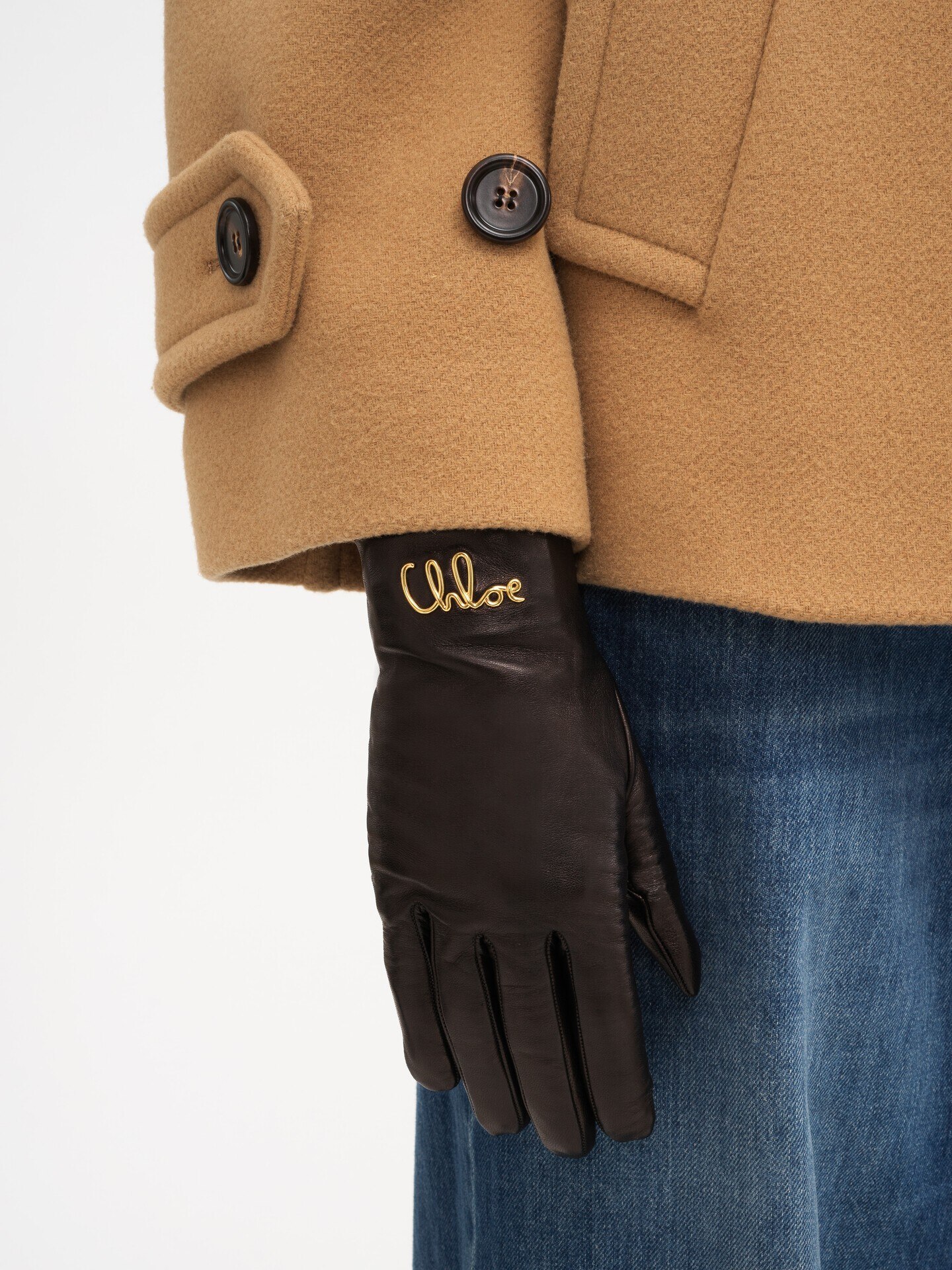 Guantes Chlo&eacute; Iconic de cuero - 3