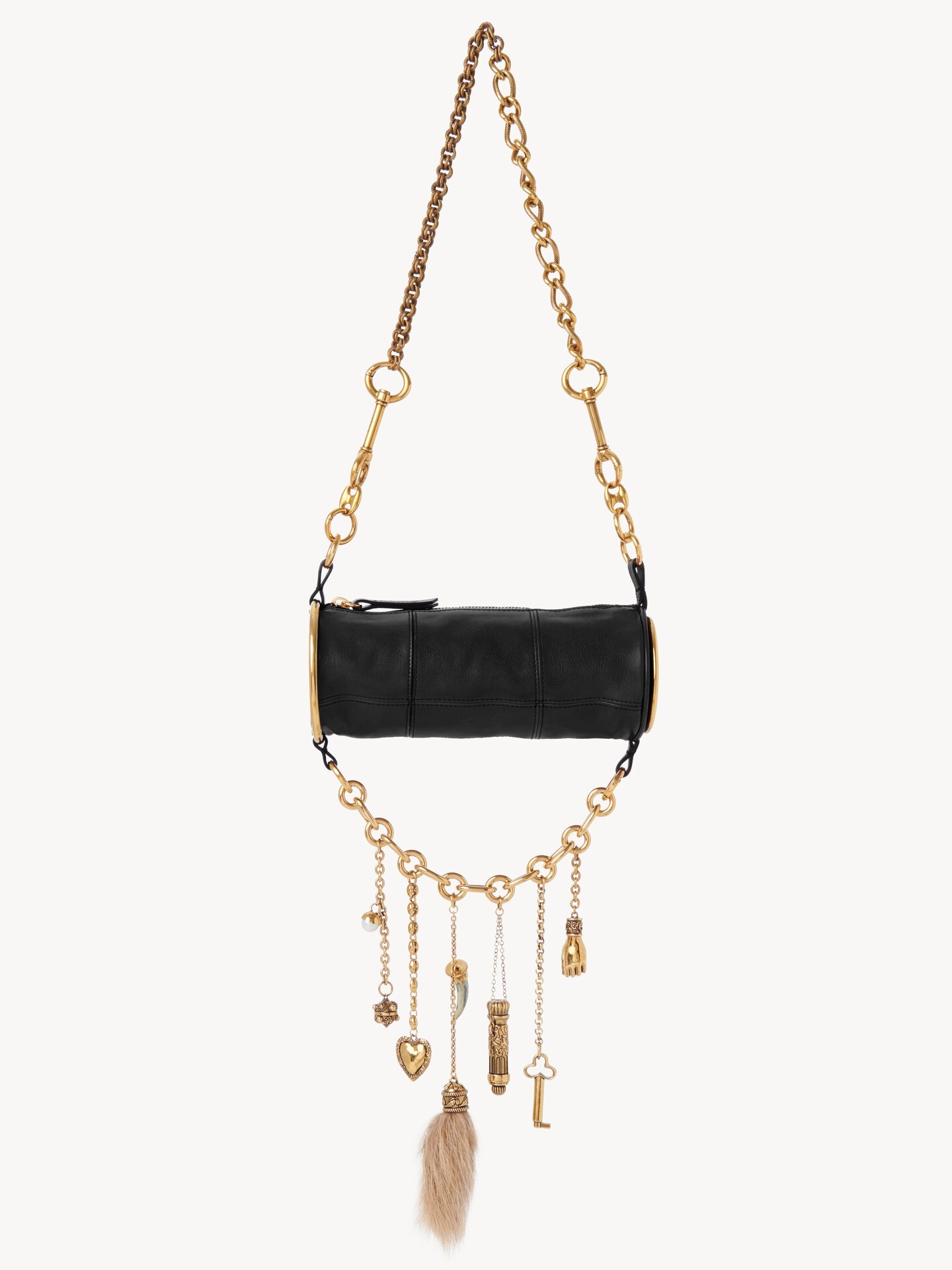Ch&acirc;teau Treasures shoulder bag in grained leather - 5