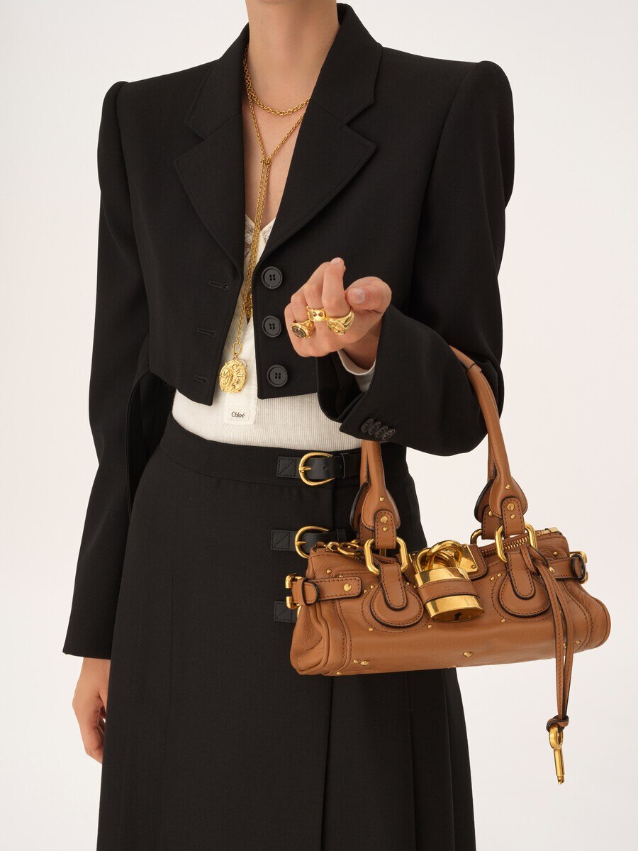 Small Paddington bag in grained leather - 3
