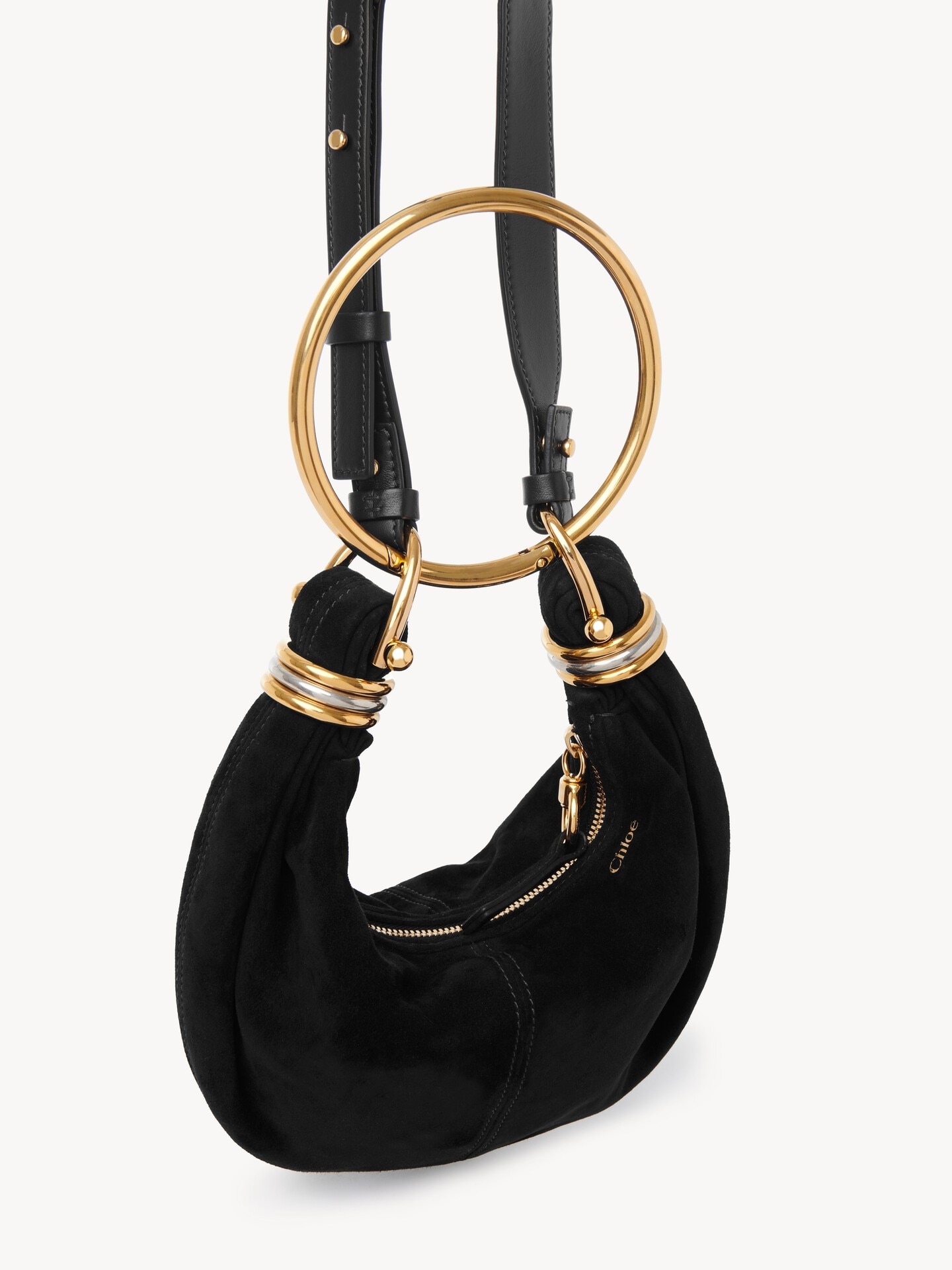 Mini Bracelet Hobo bag in suede leather - 5