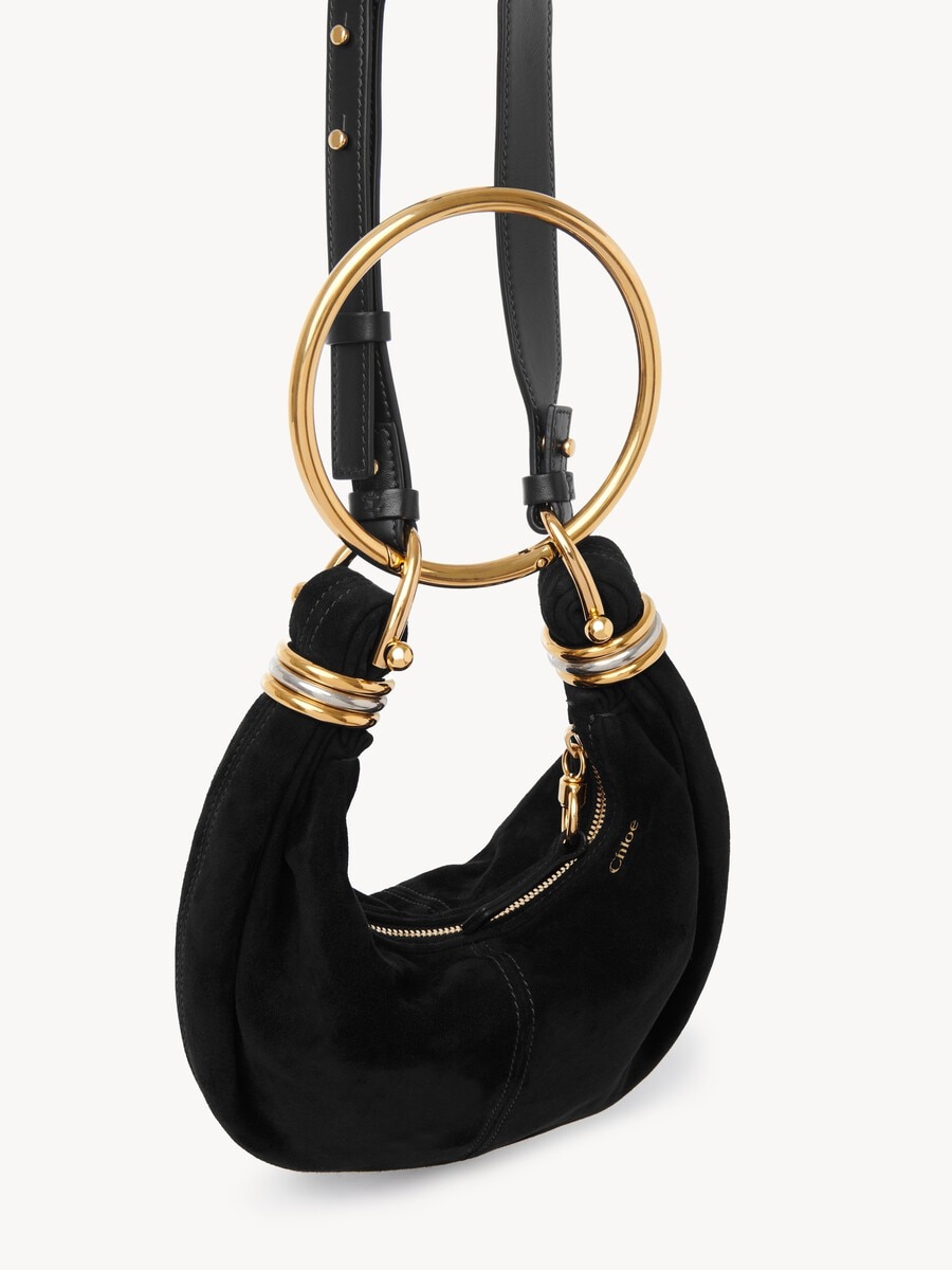 Mini Bracelet Hobo bag in suede leather - 5
