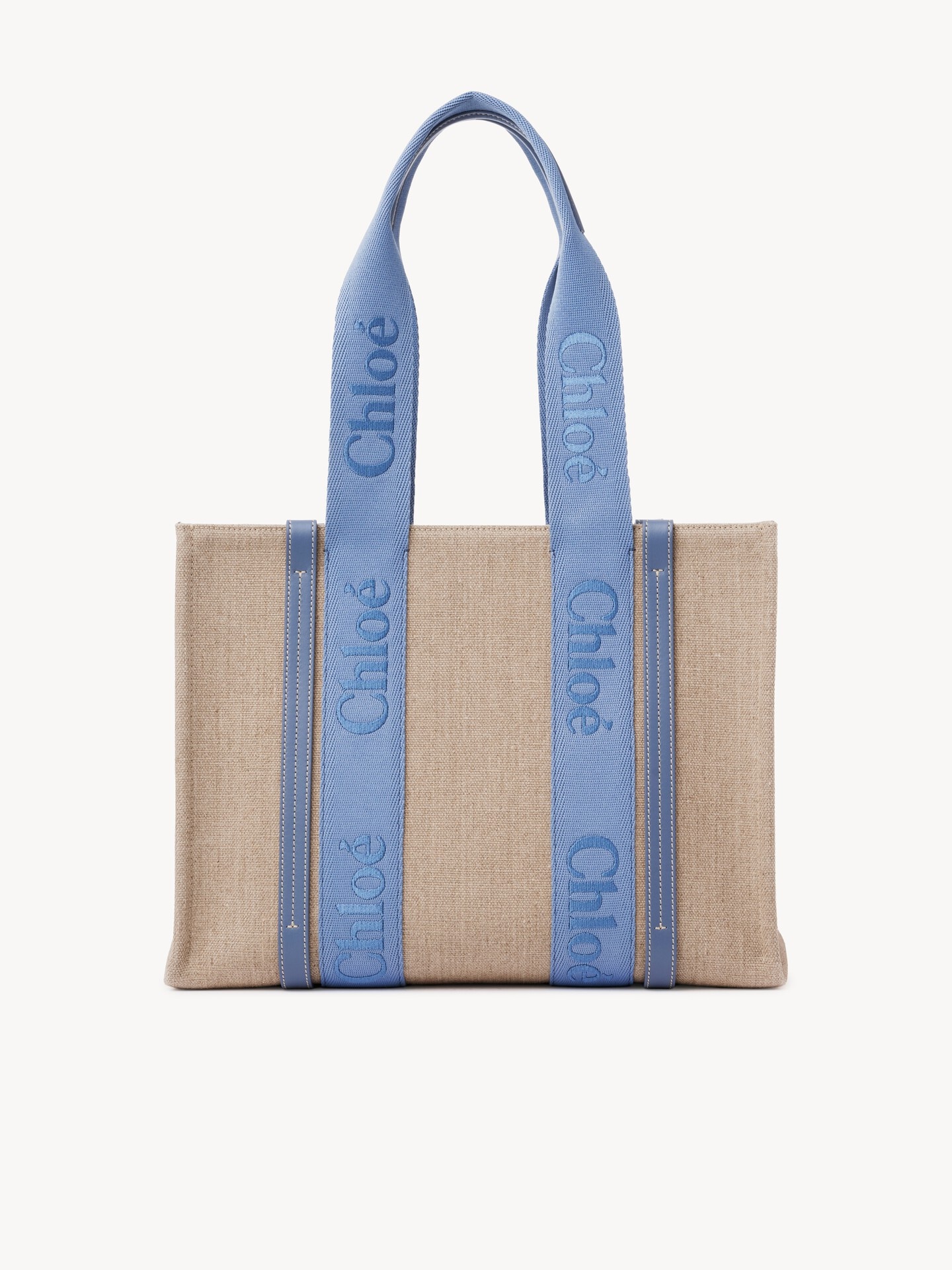 Woody tote bag in linen - 5