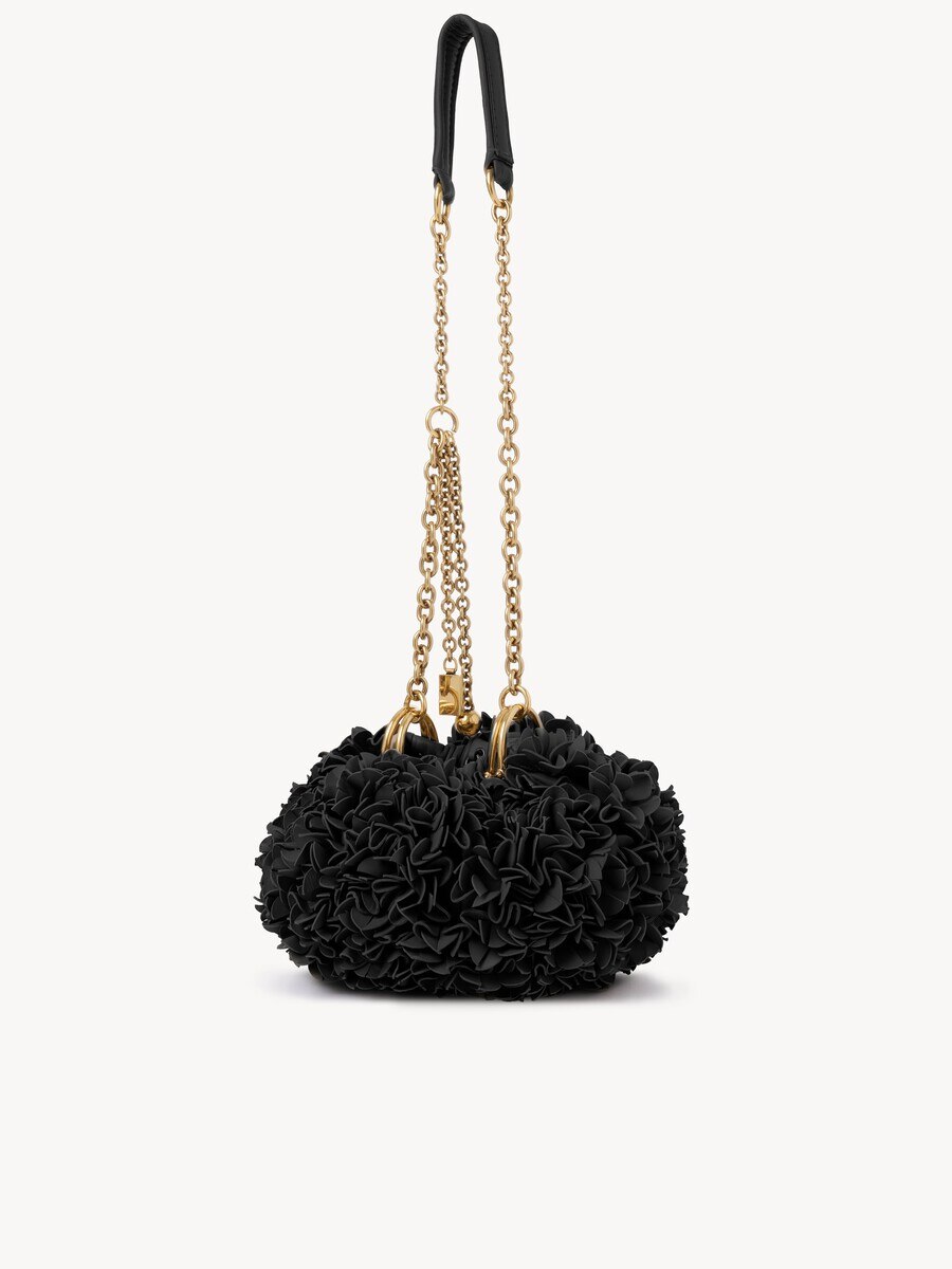 Chlo&eacute; Pliss&eacute; shoulder bag with chain in leather flowers - 3