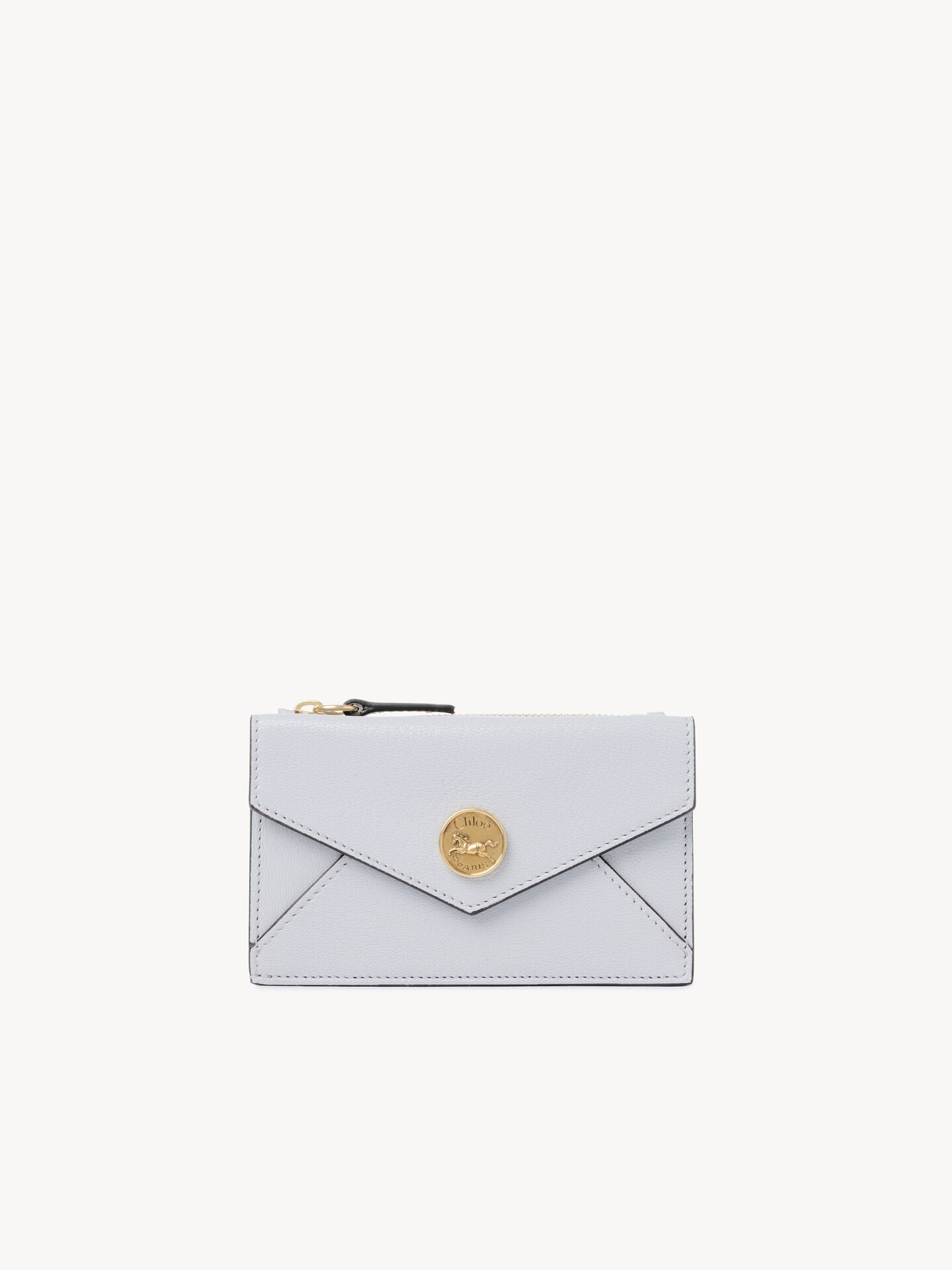 Small Envelope purse with card slots in grained leather - 2