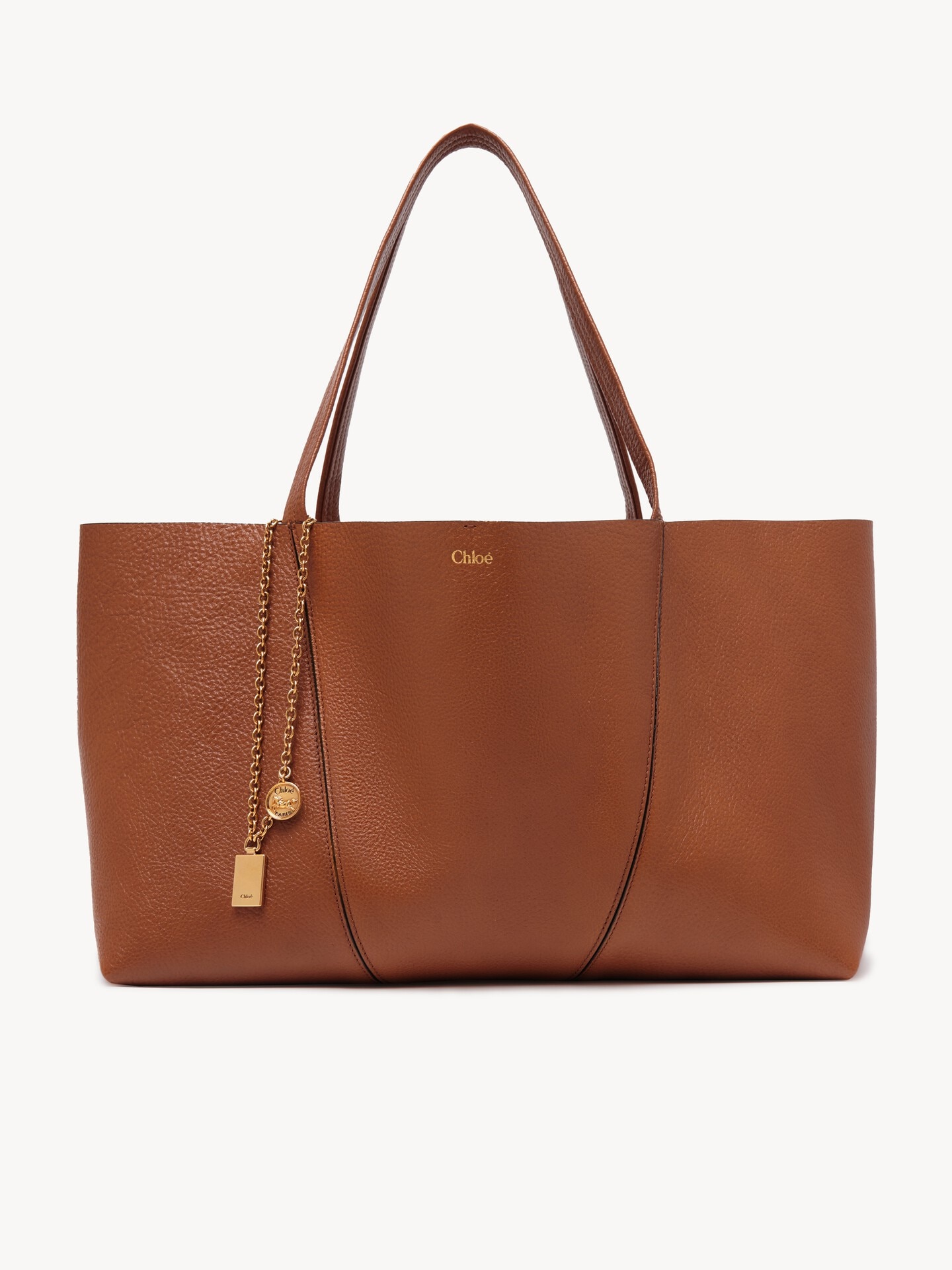 Chloé Spin east-west tote bag in grained leather - 1