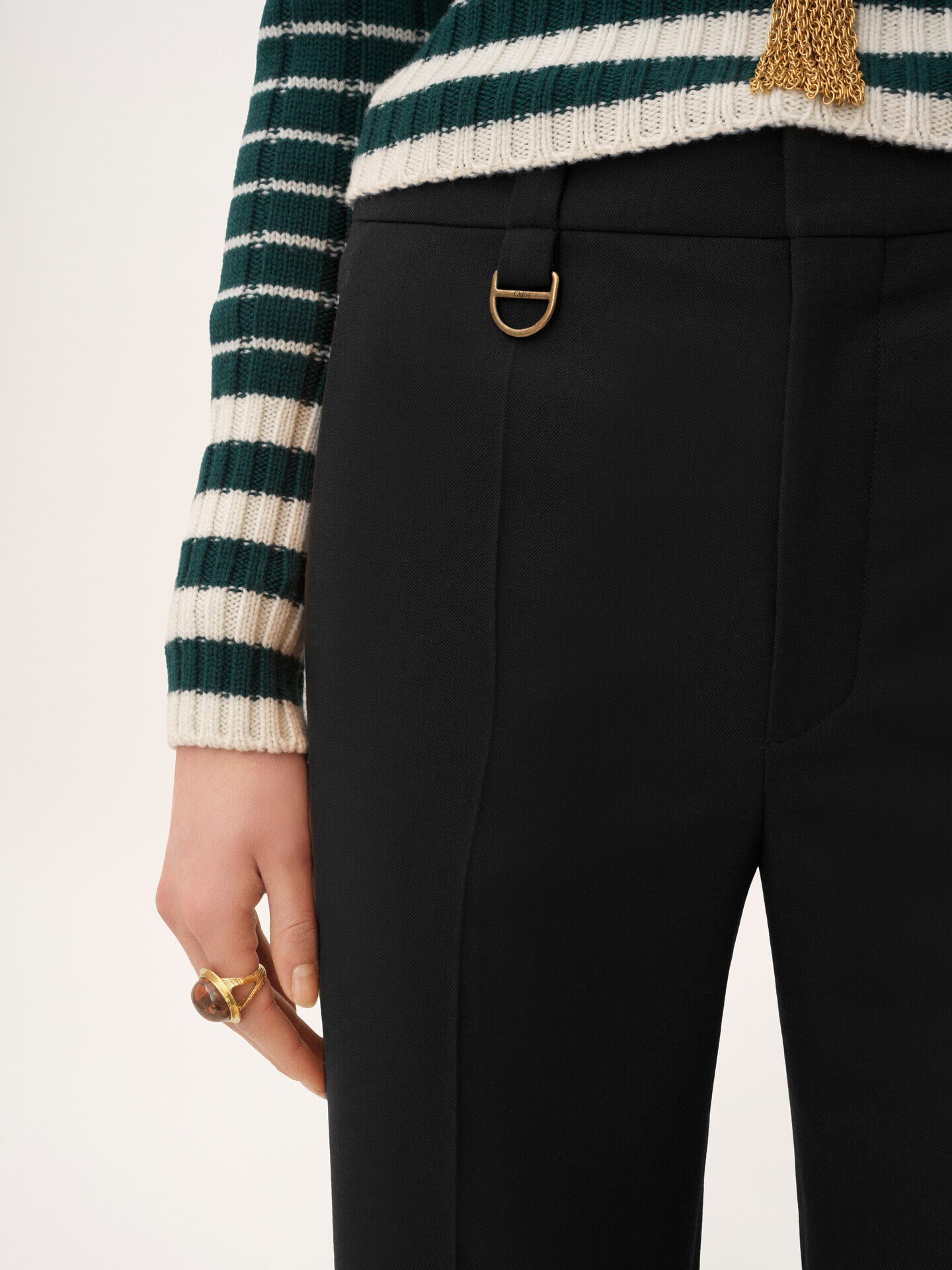 Boyish tailored pants in wool grain de poudre - 7