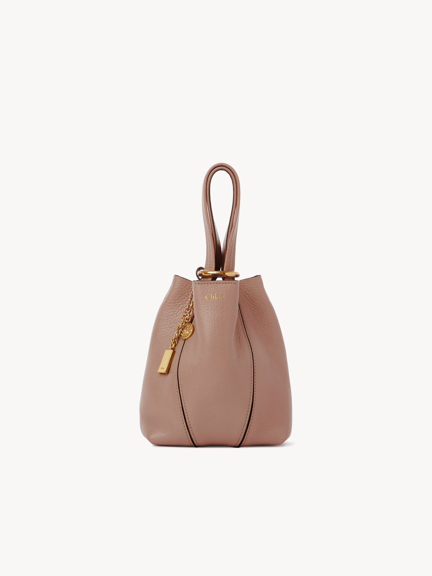 Small Chloé Spin tote bag in grained leather - 2