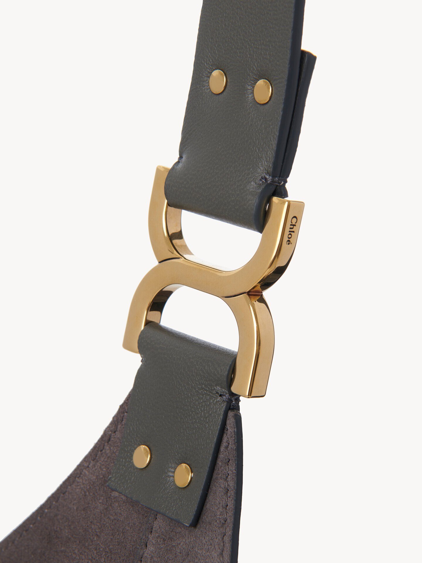 Small Marcie hobo bag in suede leather - 9