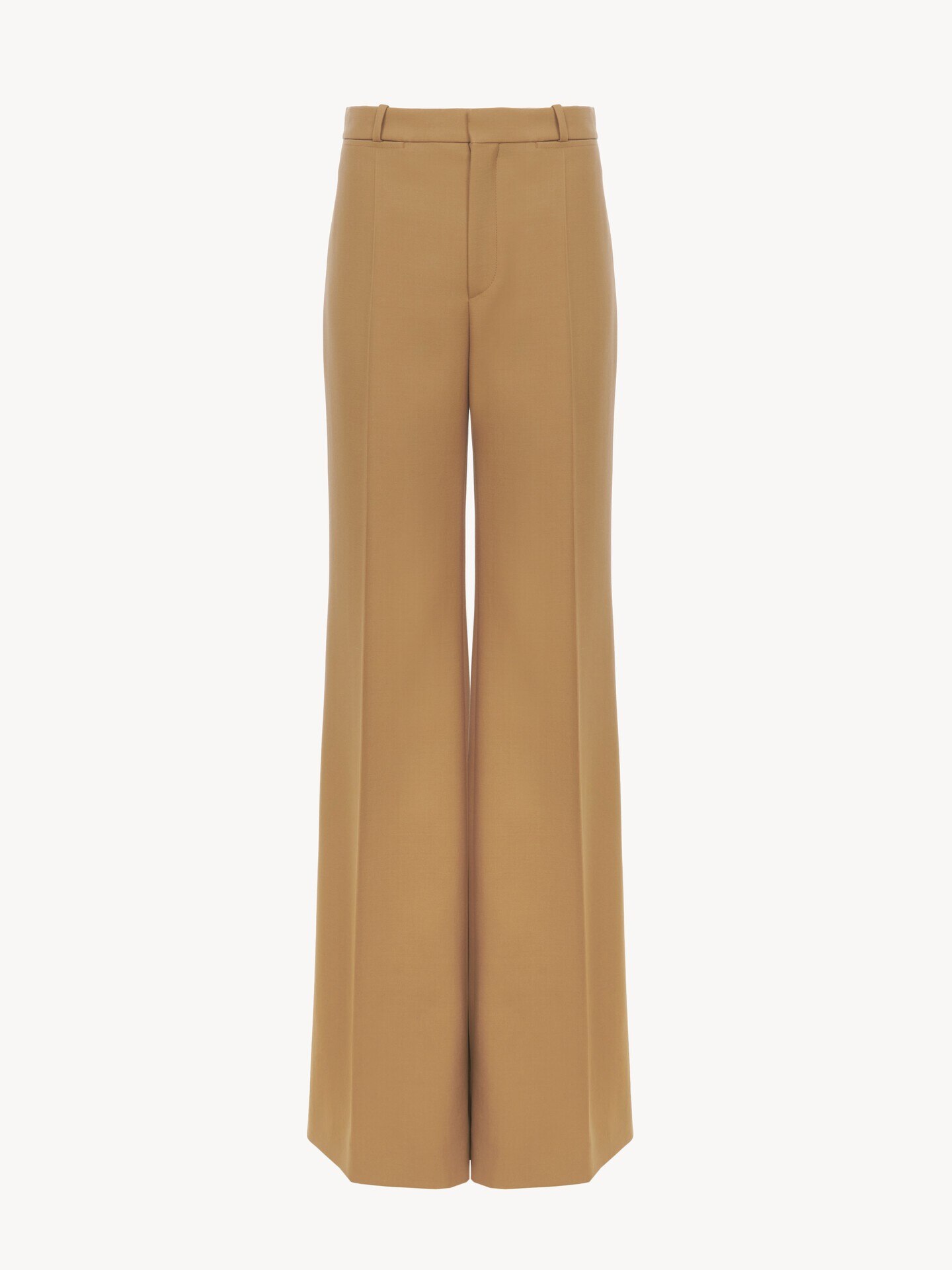 Flared tailored trousers in wool grain de poudre - 2